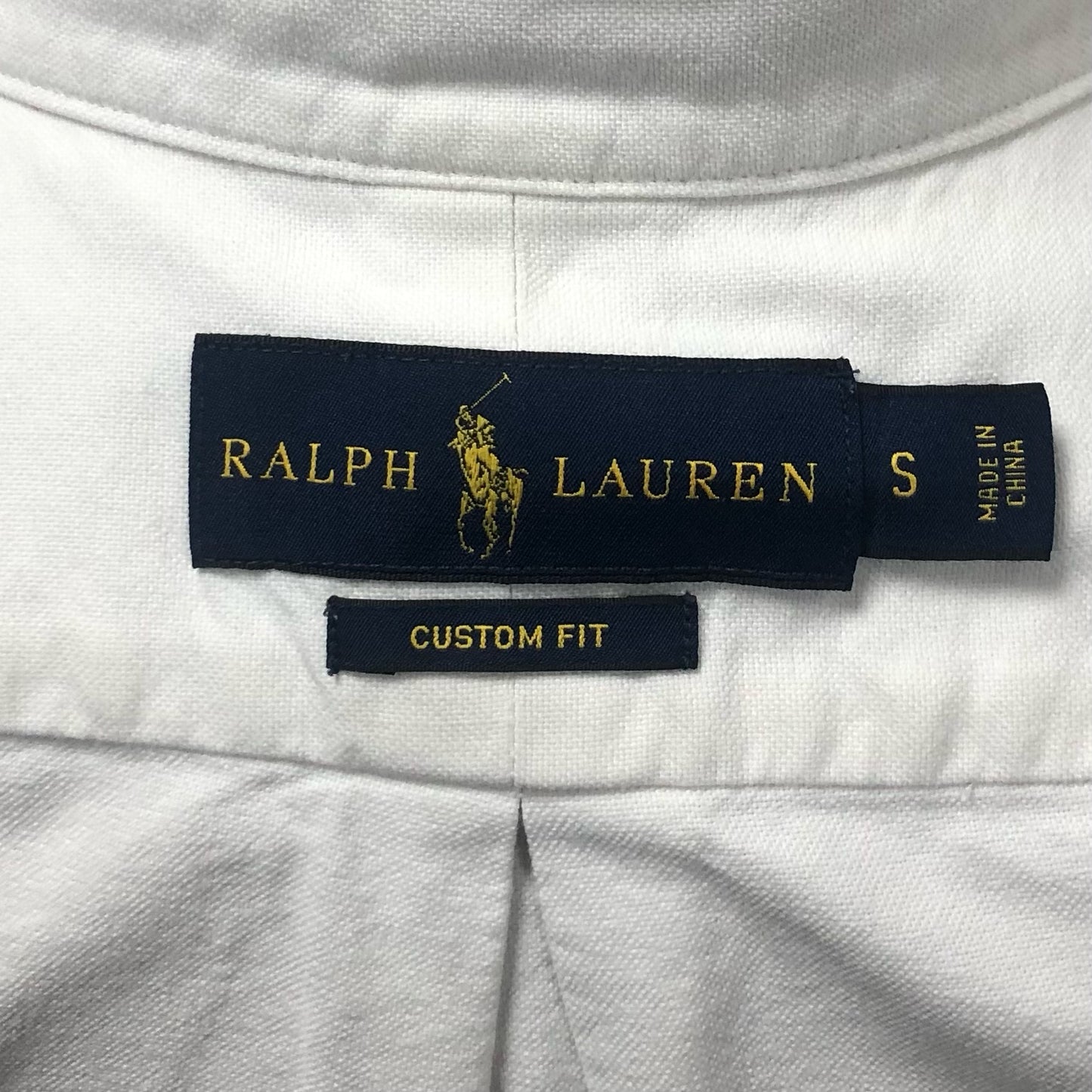 Camisa de botones Polo Ralph Lauren 🏇🏼 Oxford en color blanco Talla S Entalle Custom Fit