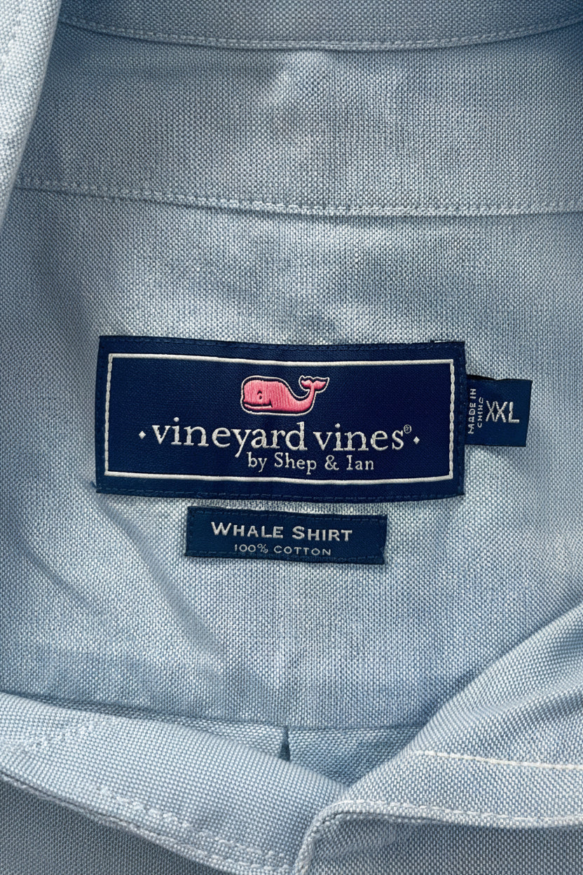 Camisa de botones Vineyard Vines 🐳 Oxford Color celeste Talla XXL Entalle Regular