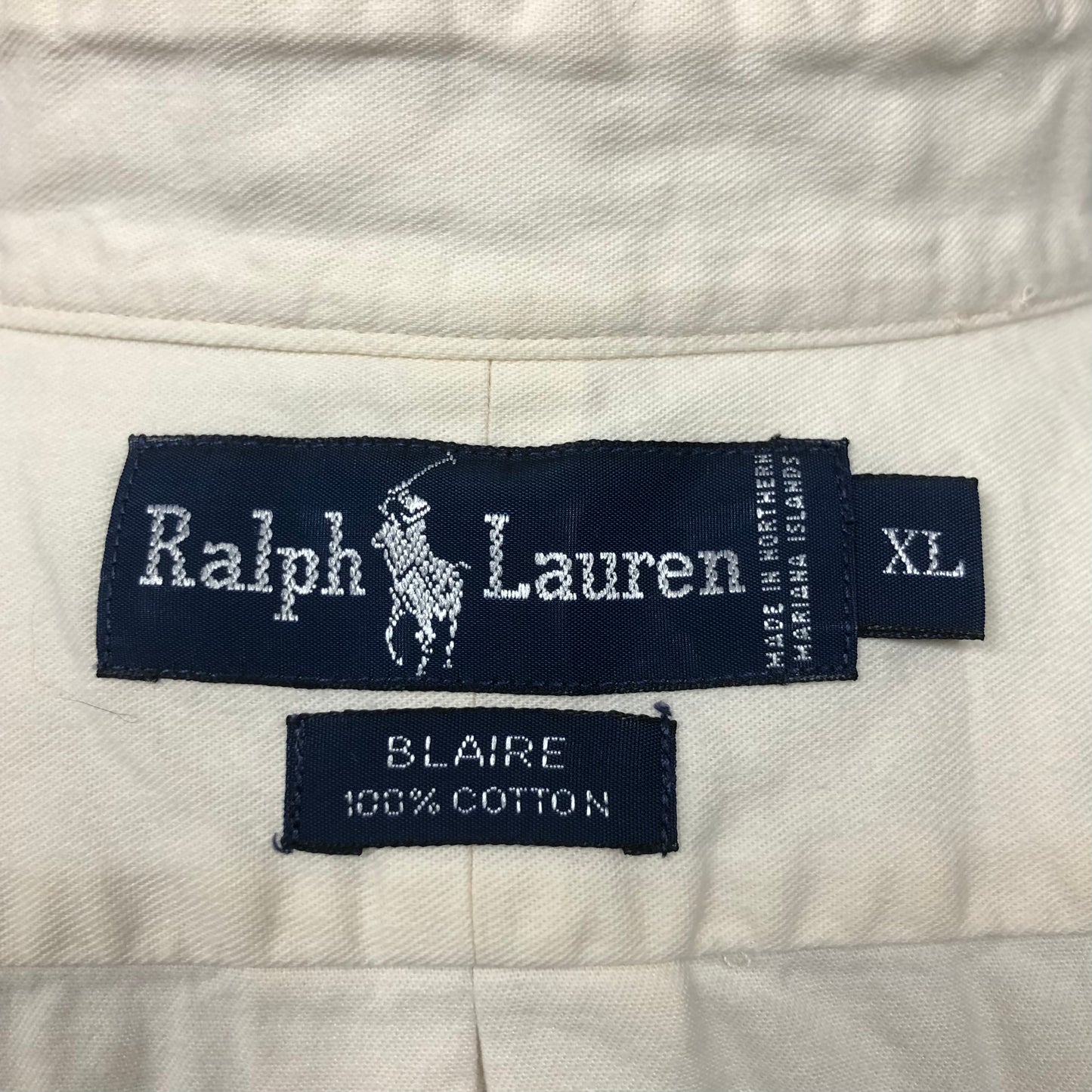 Camisa de botones Polo Ralph Lauren 🏇🏼 Oxford en color crema Talla XL Entalle Regular