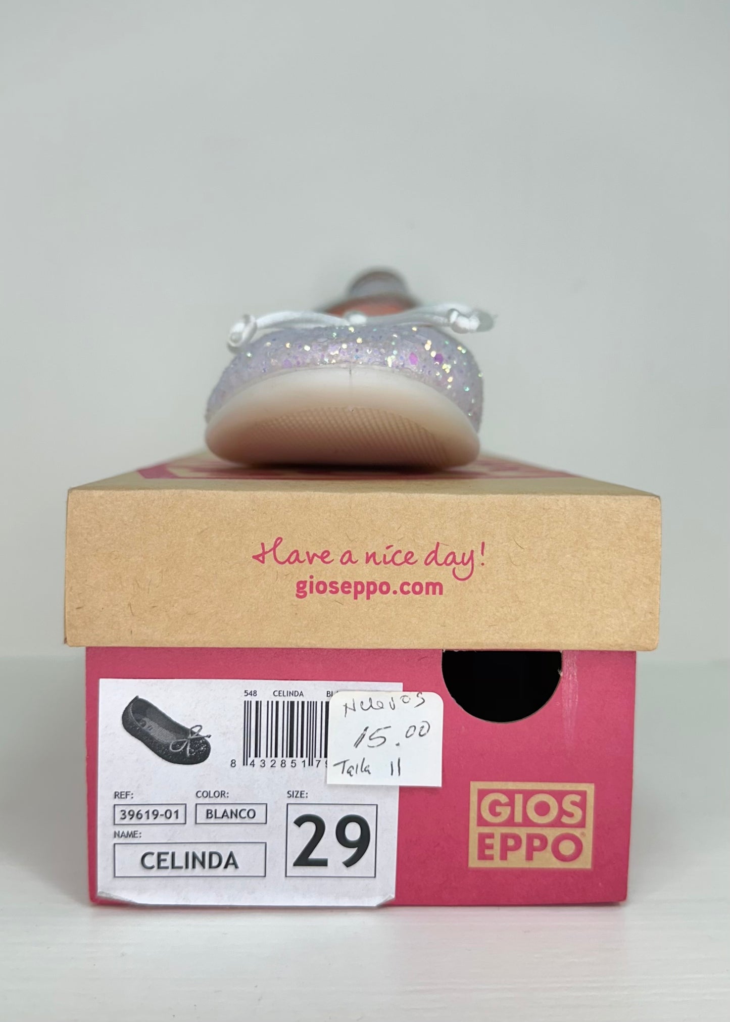 Flats de ballet de niña Gios Eppo🍡 Color tornasol con brillos Talla 11
