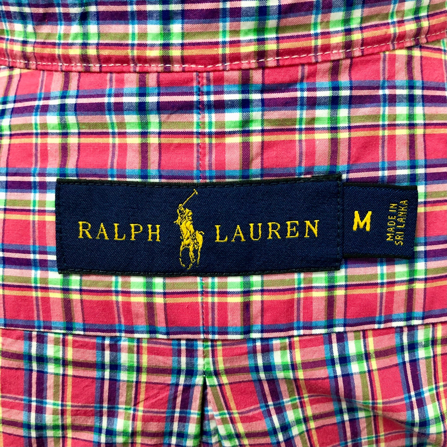 Camisa Polo Ralph Lauren 🏇🏼 de cuadros en color rojo, verde y azul Talla M Entalle Regular
