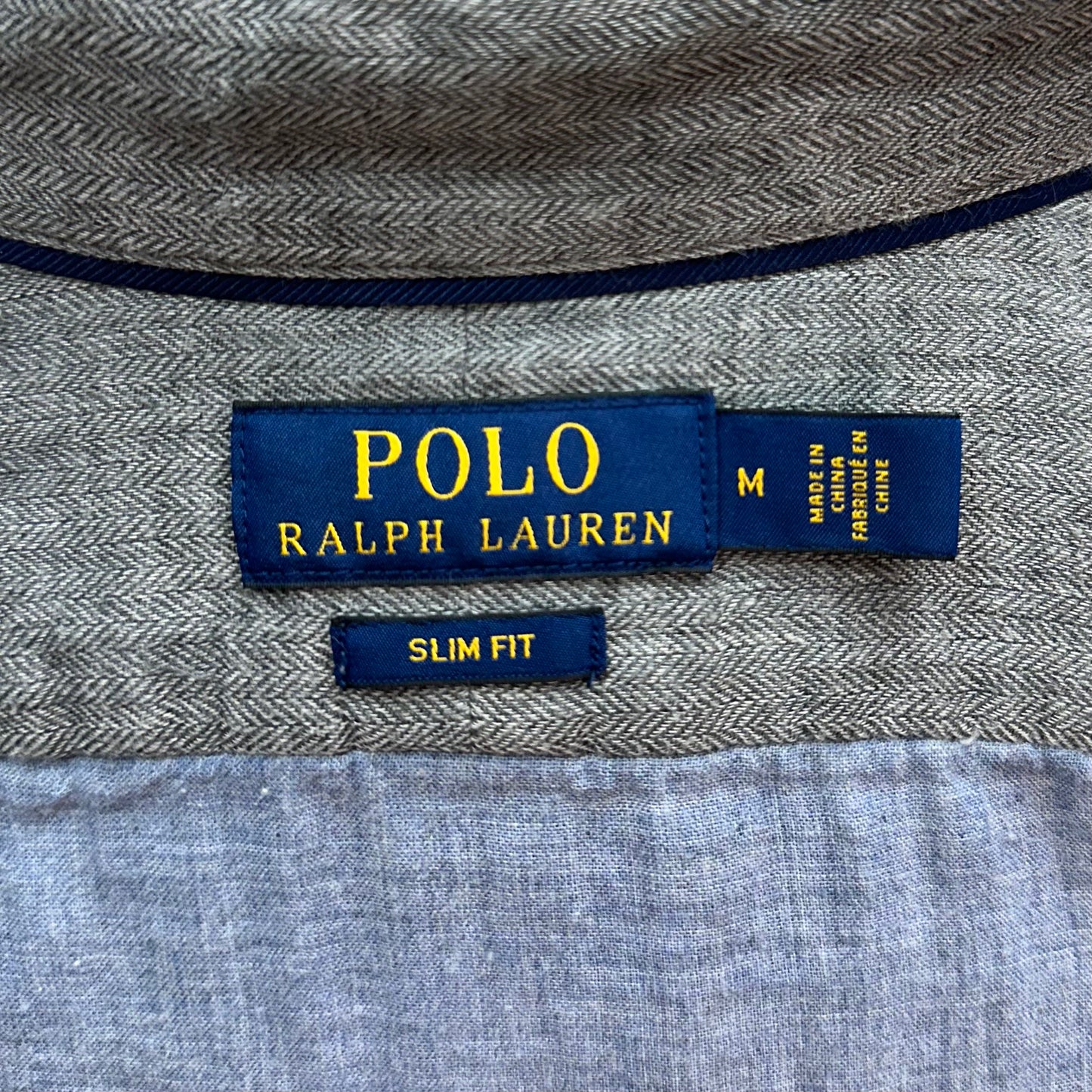 Camisa de botones Polo Ralph Lauren 🏇🏼 en color gris oscuro Talla M Entalle Slim Fit