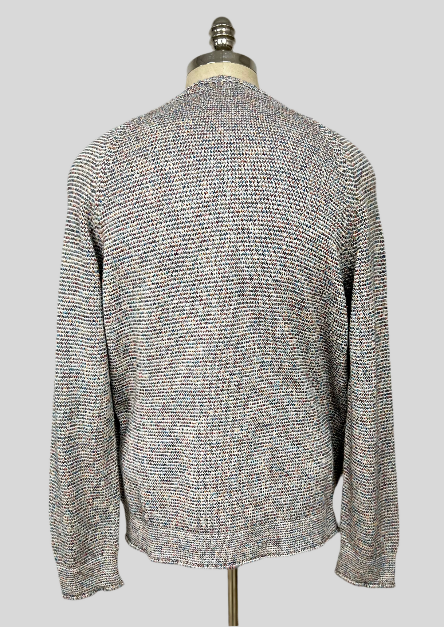 Sueter Jersey con cuello Redondo Ermenegildo Zegna 🇮🇹 tejido multicolor Talla L