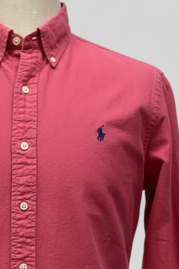 Camisa de botones Polo Ralph Lauren 🏇🏼 Oxford en color rosado magenta Talla XXL Entalle Clásico