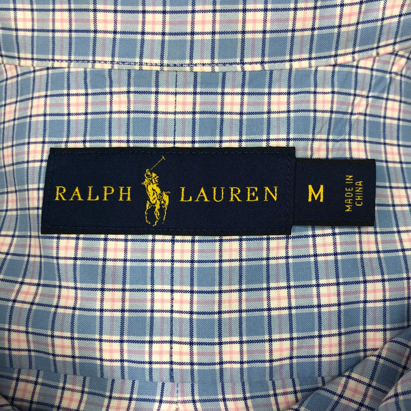 Camisa Polo Ralph Lauren 🏇🏼 de cuadros en celeste y rosado Talla M Entalle Regular
