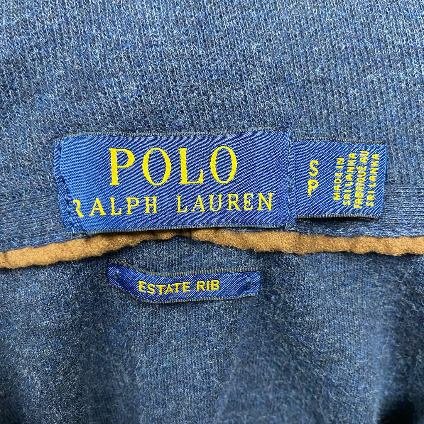 Sueter Jersey de botones Polo Ralph Lauren 🏇🏼 color azul oscuro con logo multicolor Talla S