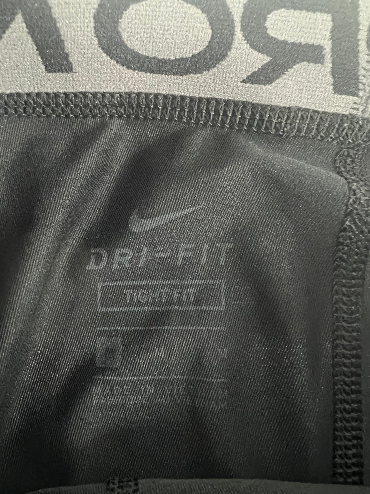 Malla de entrenamiento licra Nike ✔️ Pro Dri-FIT de 3/4 de largo para hombre en Color negro cintura gris Talla M