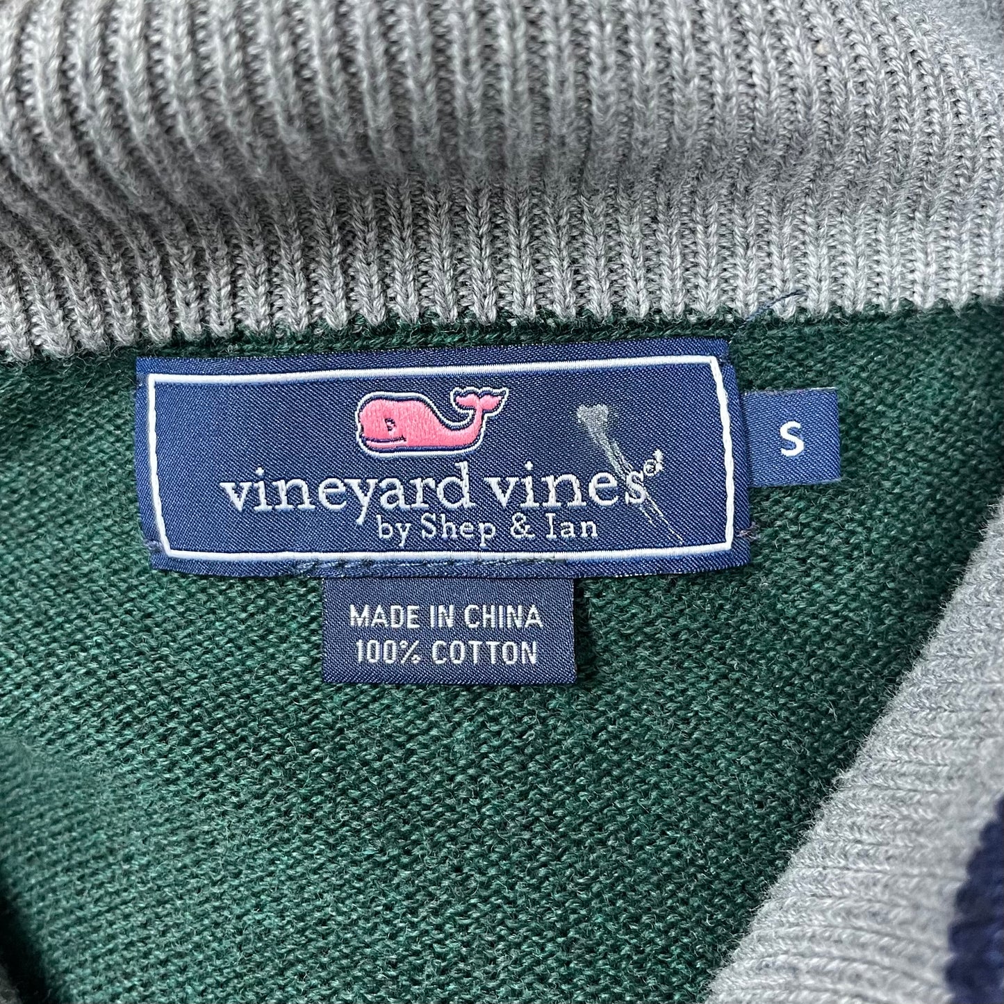 Sueter Jersey Vineyard Vines 🐳 color verde oscuro con logo tradicional Tela algodón Pima Talla S