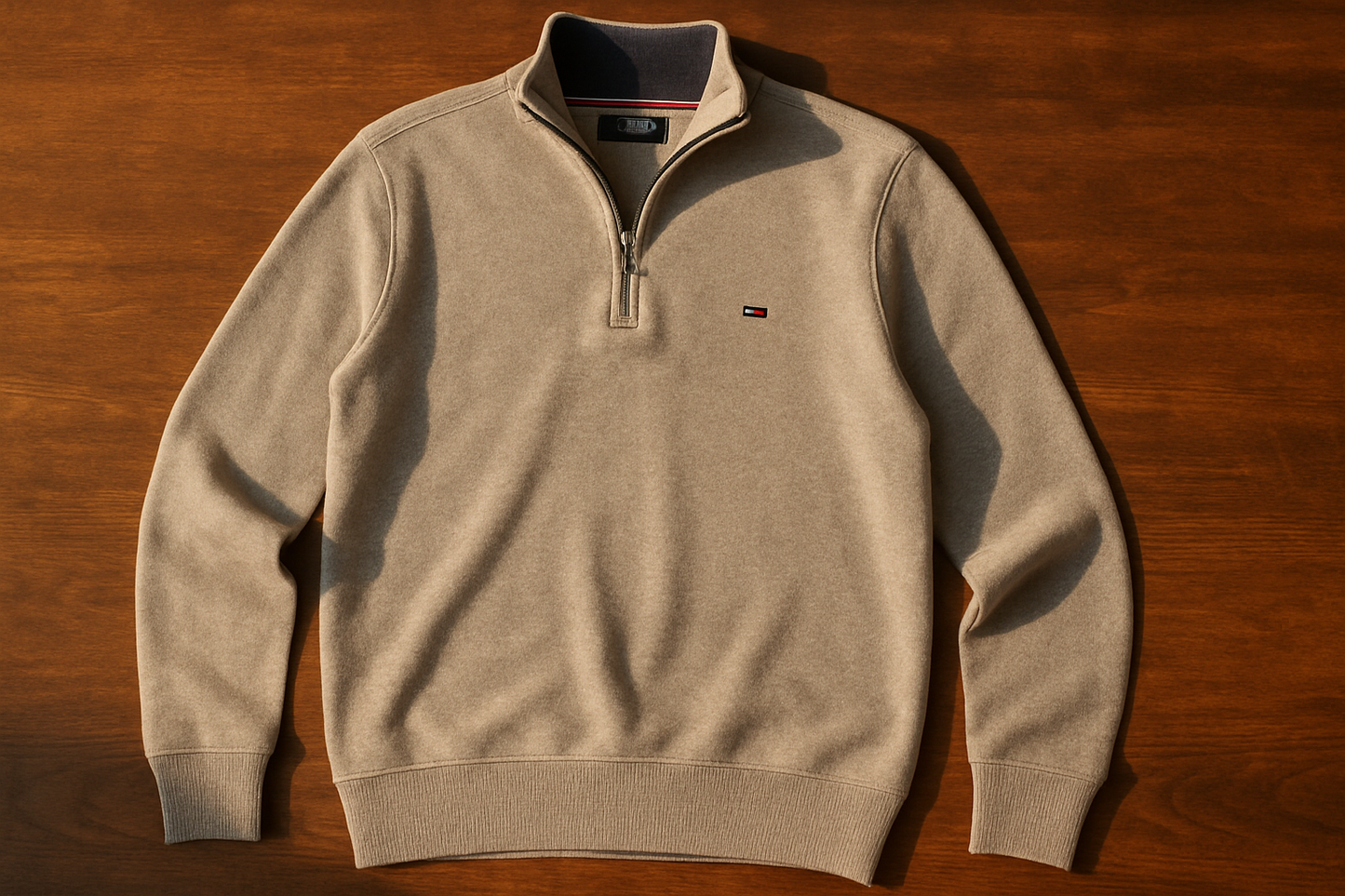 Sueter Jersey Tommy Hilfiger 🇺🇸 Color gris claro Talla S Tela algodón