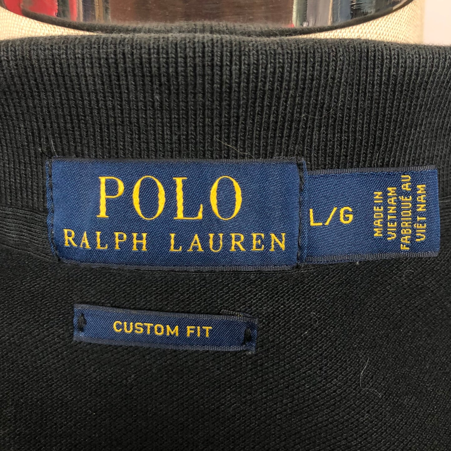 Camiseta Polo Ralph Lauren 🏇🏼 color negro Talla L Entalle Custom Fit