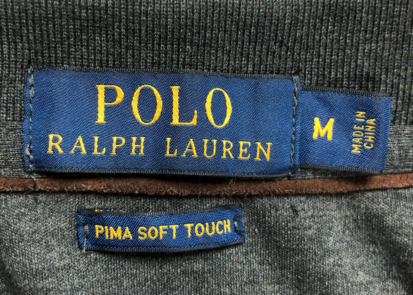Camiseta Polo Ralph Lauren 🏇🏼 color gris oscuro manga larga Talla M Entalle Regular