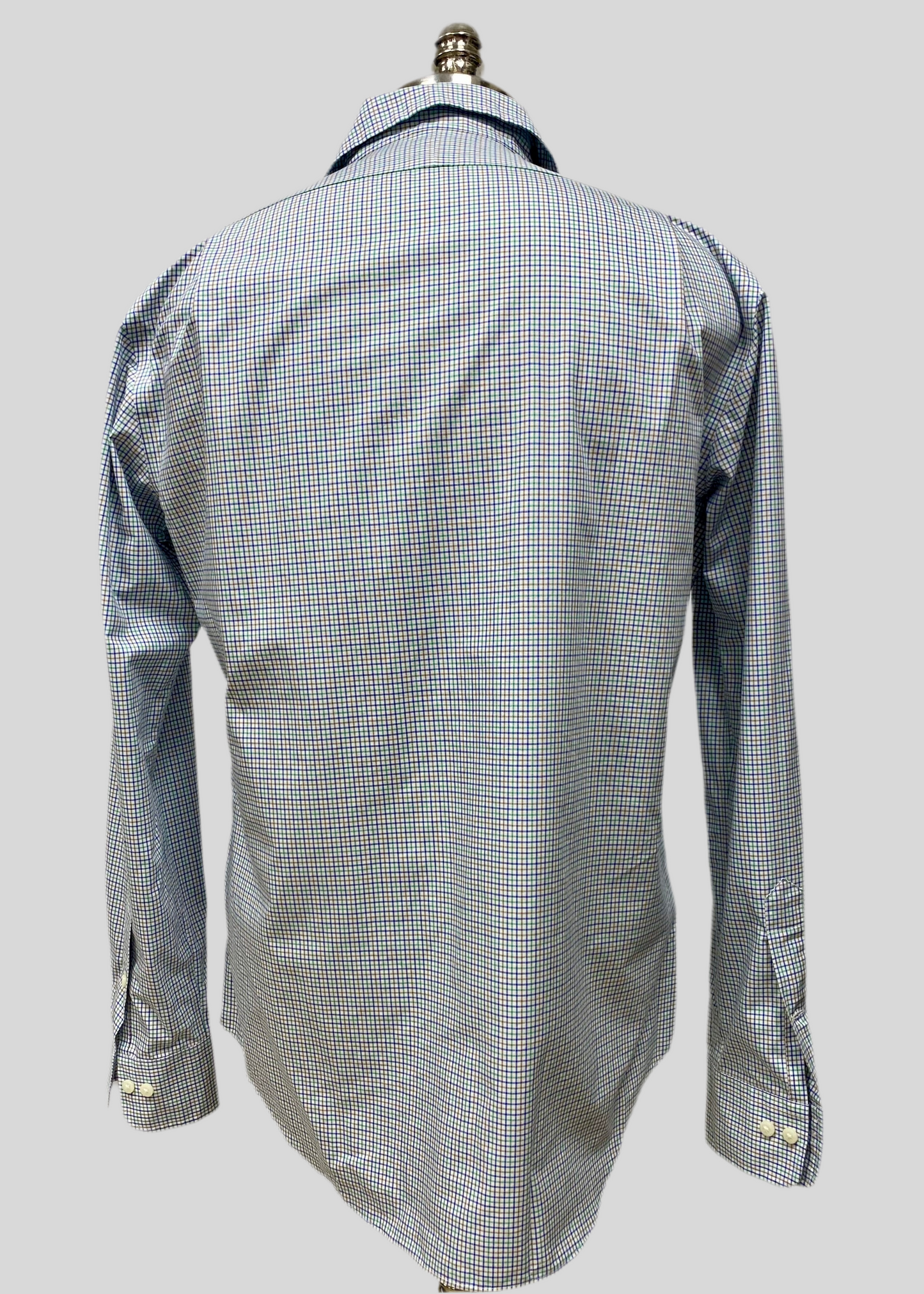 Camisa Polo Ralph Lauren 🏇🏼 color blanco con patrón de cuadros azul, verde y kaki Talla M Entalle Regular