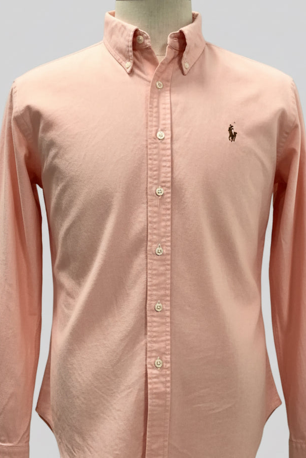 Camisa de mujer Polo Ralph Lauren 🏇🏼 Oxford en color salmón Talla XL Entalle Clásico