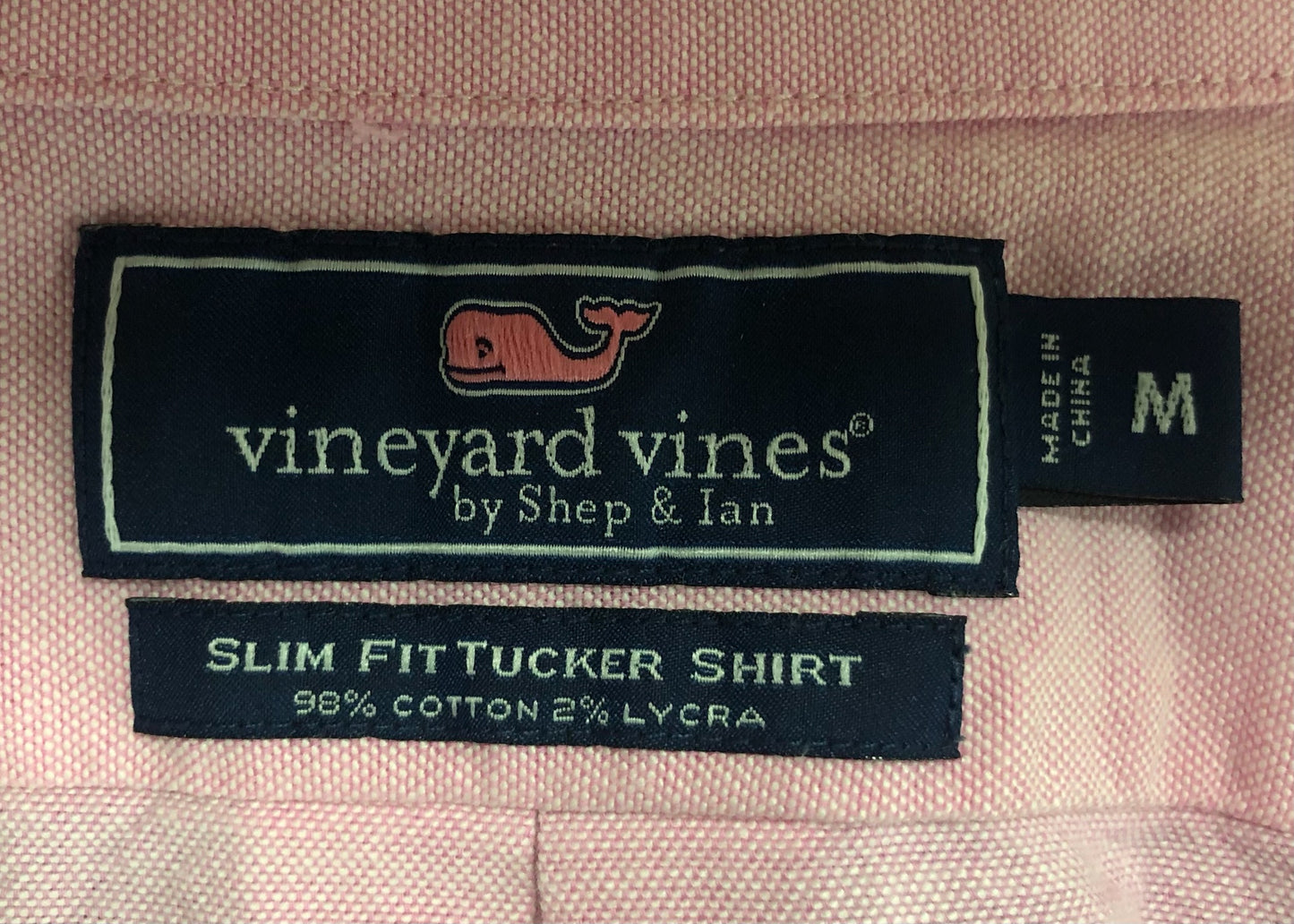Camisa de botones Vineyard Vines 🐳 Oxford Color rosado claro Talla M Entalle Slim Fit