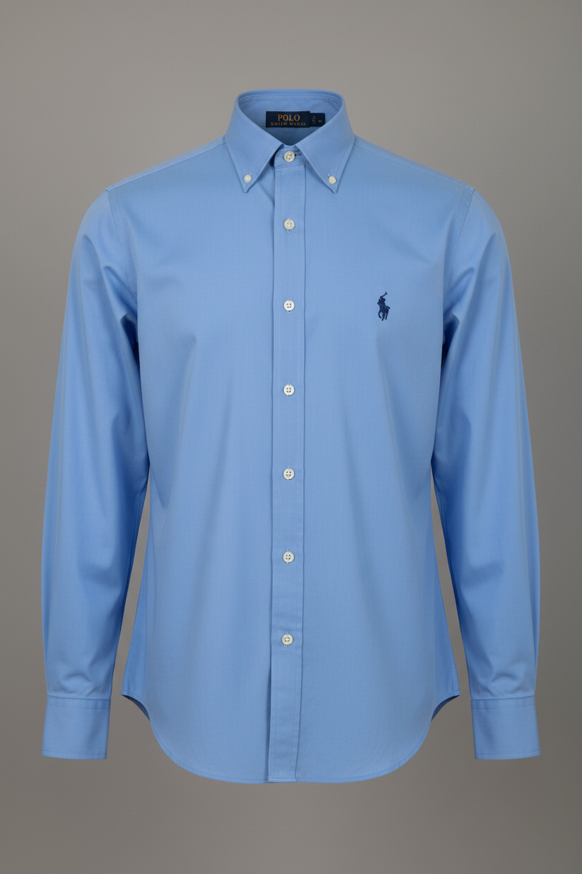 Camisa de botones Polo Ralph Lauren 🏇🏼 en color Celeste Talla XL Entalle Clásico