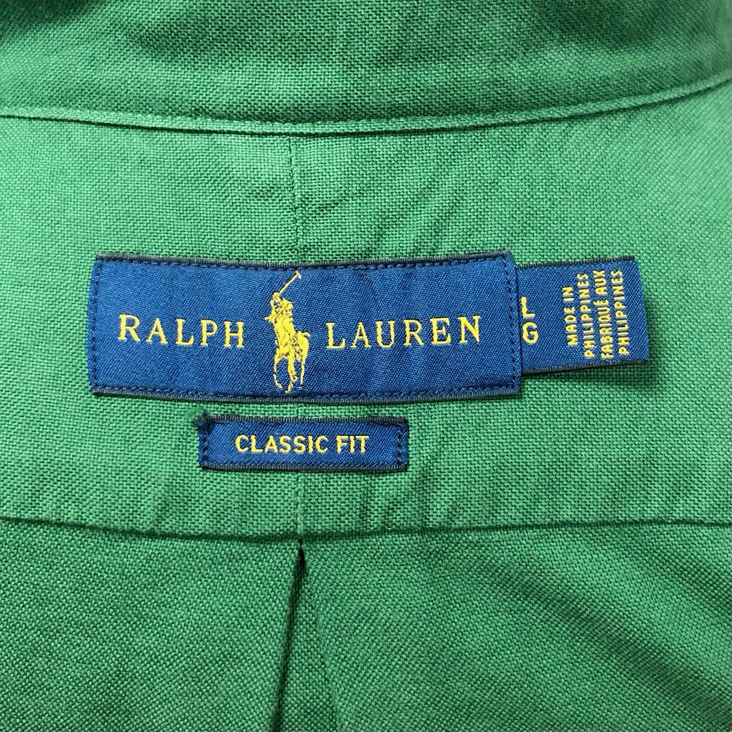 Camisa de botones Polo Ralph Lauren 🏇🏼 Oxford Color verde olivo Talla L Entalle Clásico