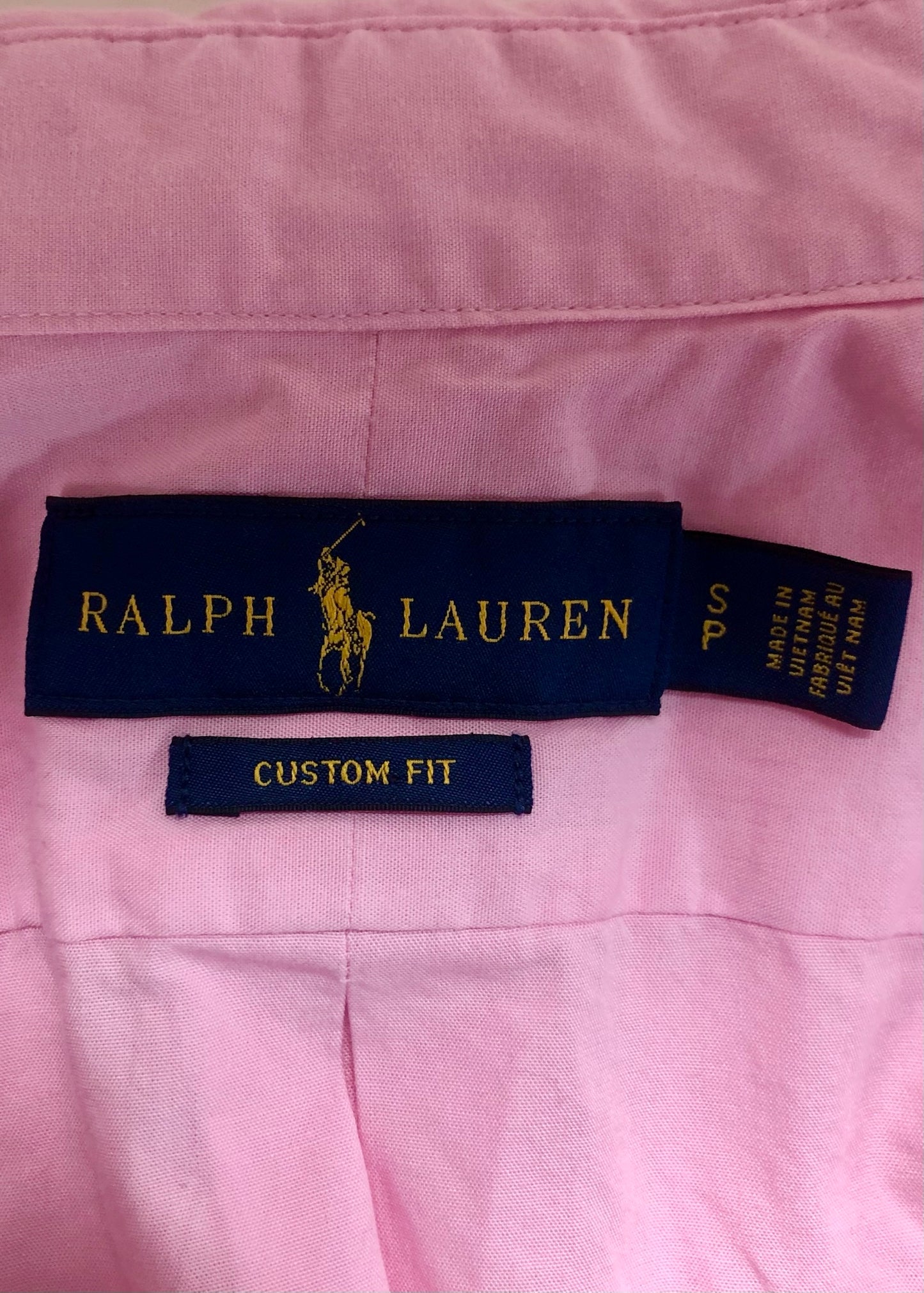 Camisa de botones Polo Ralph Lauren 🏇🏼 Oxford en color rosado claro Talla S Entalle Custom Fit