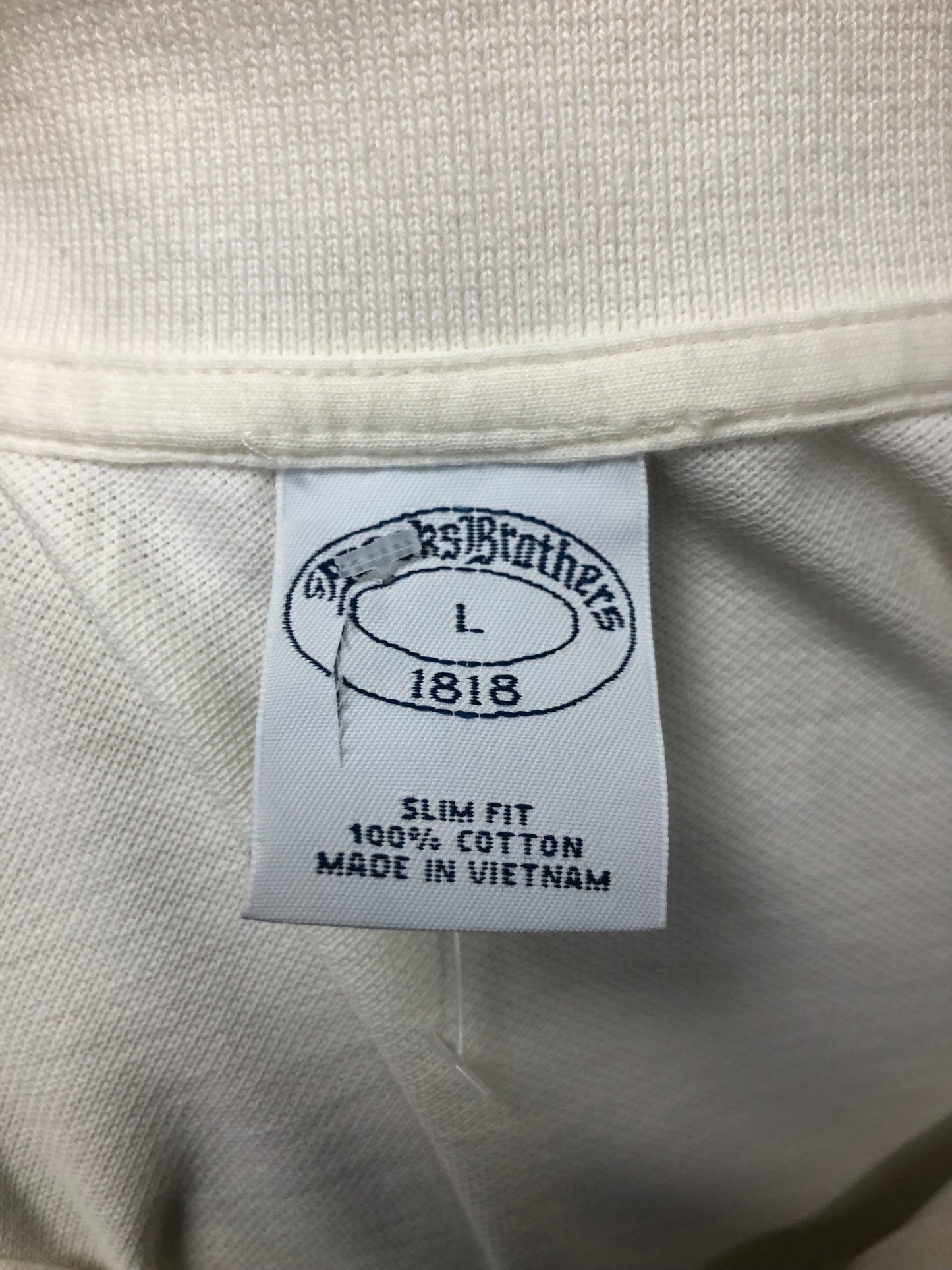 Camiseta Polo Brooks Brothers 🐑 color blanco Talla M, L y XL Entalle Slim Fit