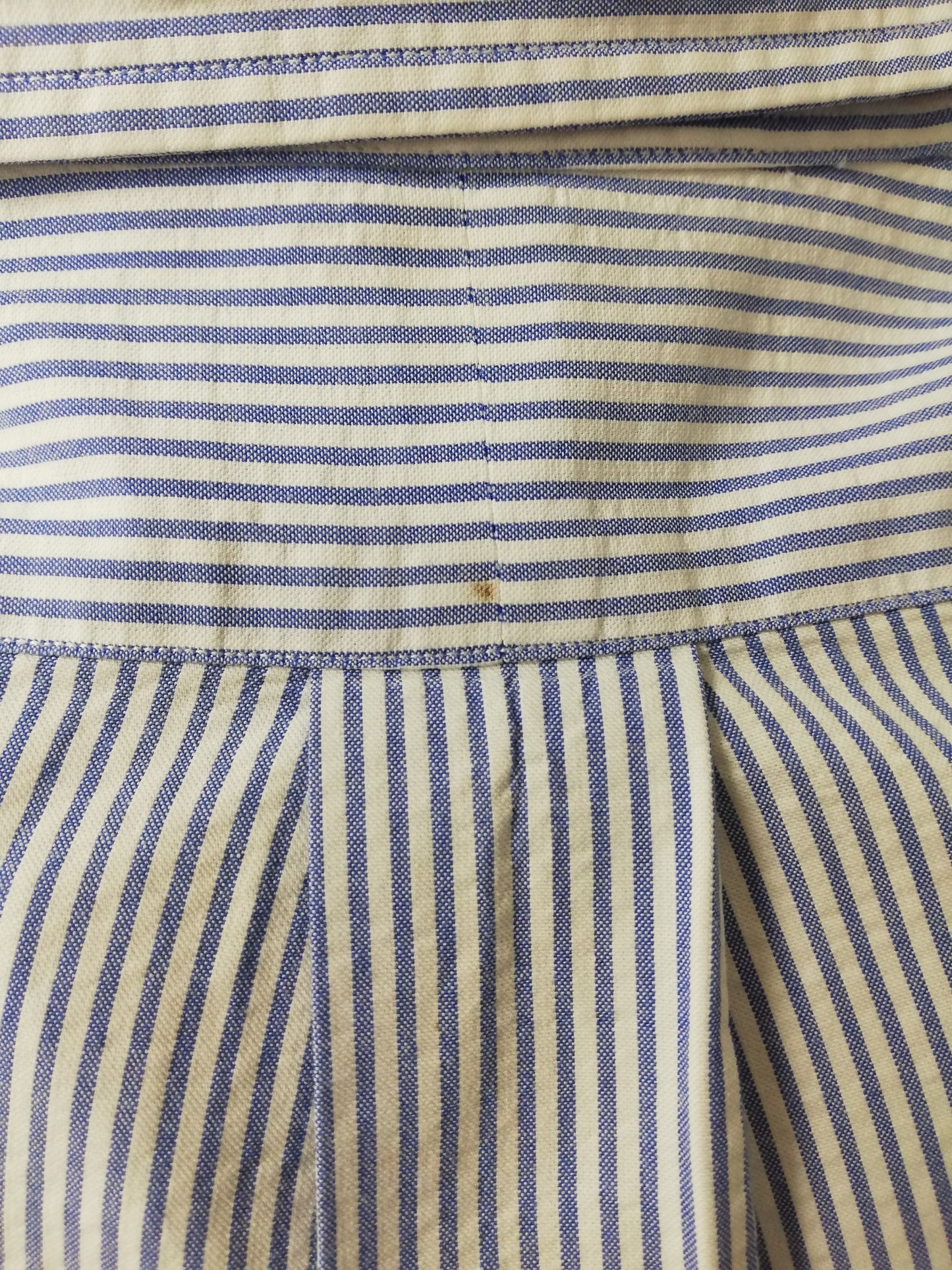 Camisa Polo Ralph Lauren 🏇🏼 Color blanco con patrón de rayas en celeste Seersucker Talla L Entalle Clásico (ver descripción)