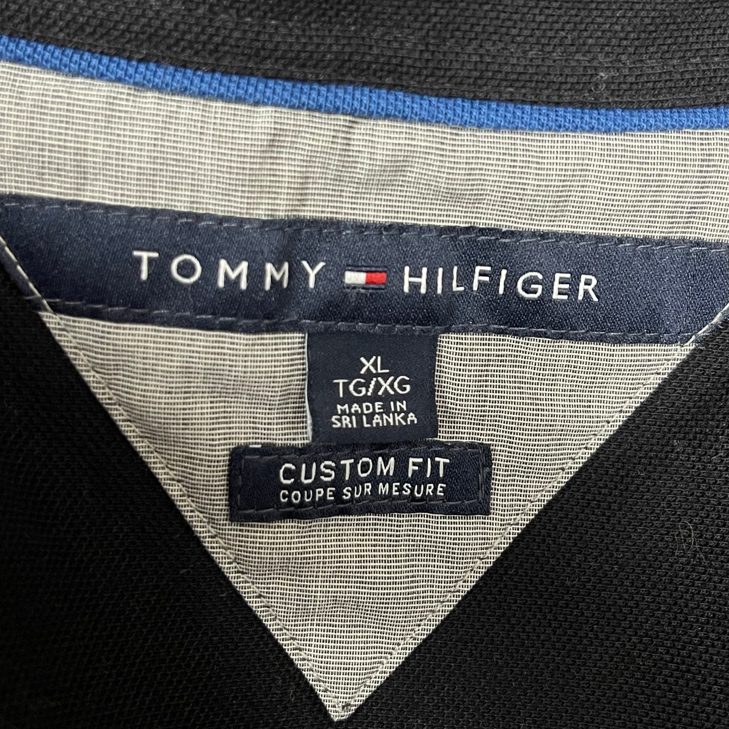 Camiseta Tommy Hilfiger 🇺🇸 (Knit Oxford) color negro Talla XL Entalle Custom Fit