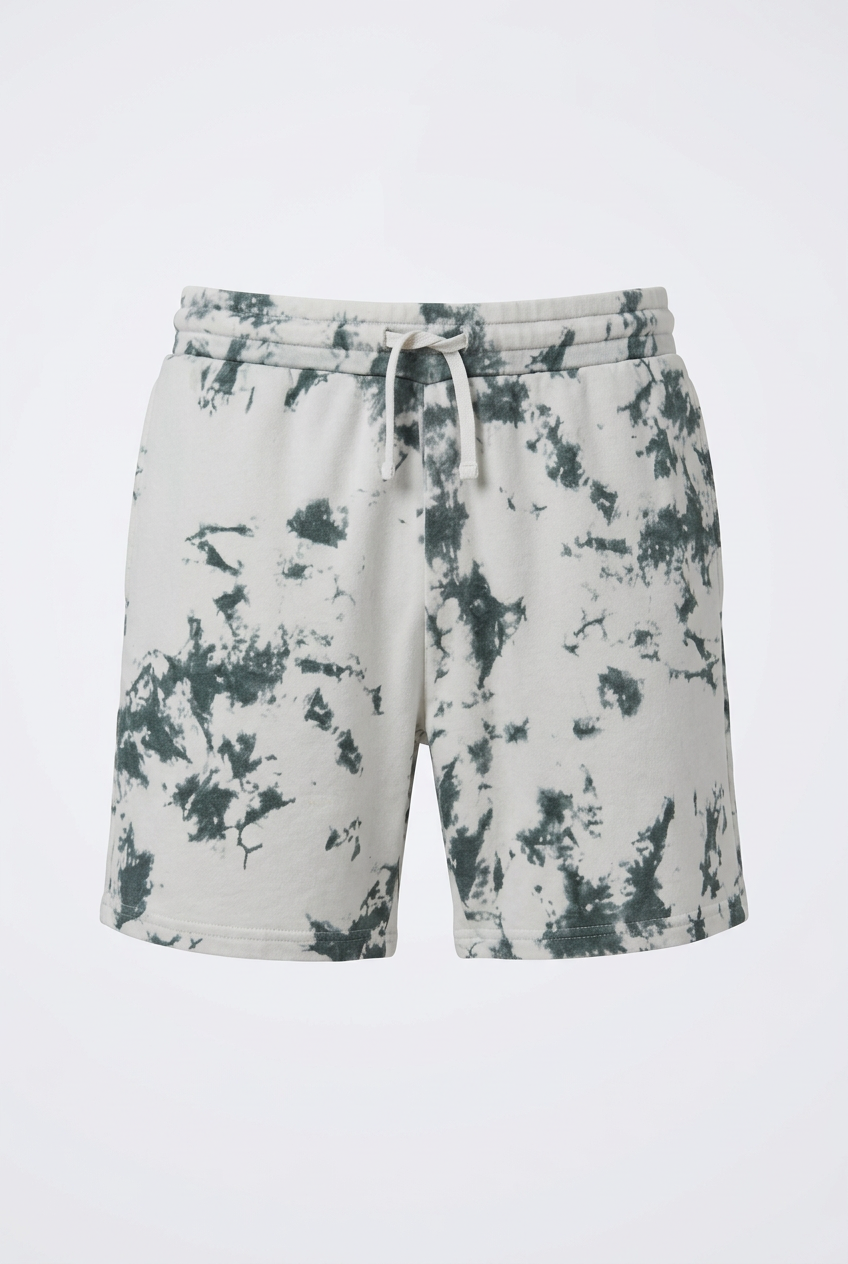 Short Lounge Gymshark 🏋🏼♂️ color blanco con tie-dye en gris Talla M (ver descripción)