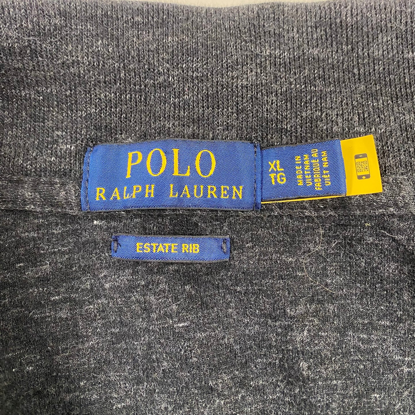 Sueter Jersey color negro y gris oscuro con logo multicolor Polo Ralph Lauren 🏇🏼 Talla XL