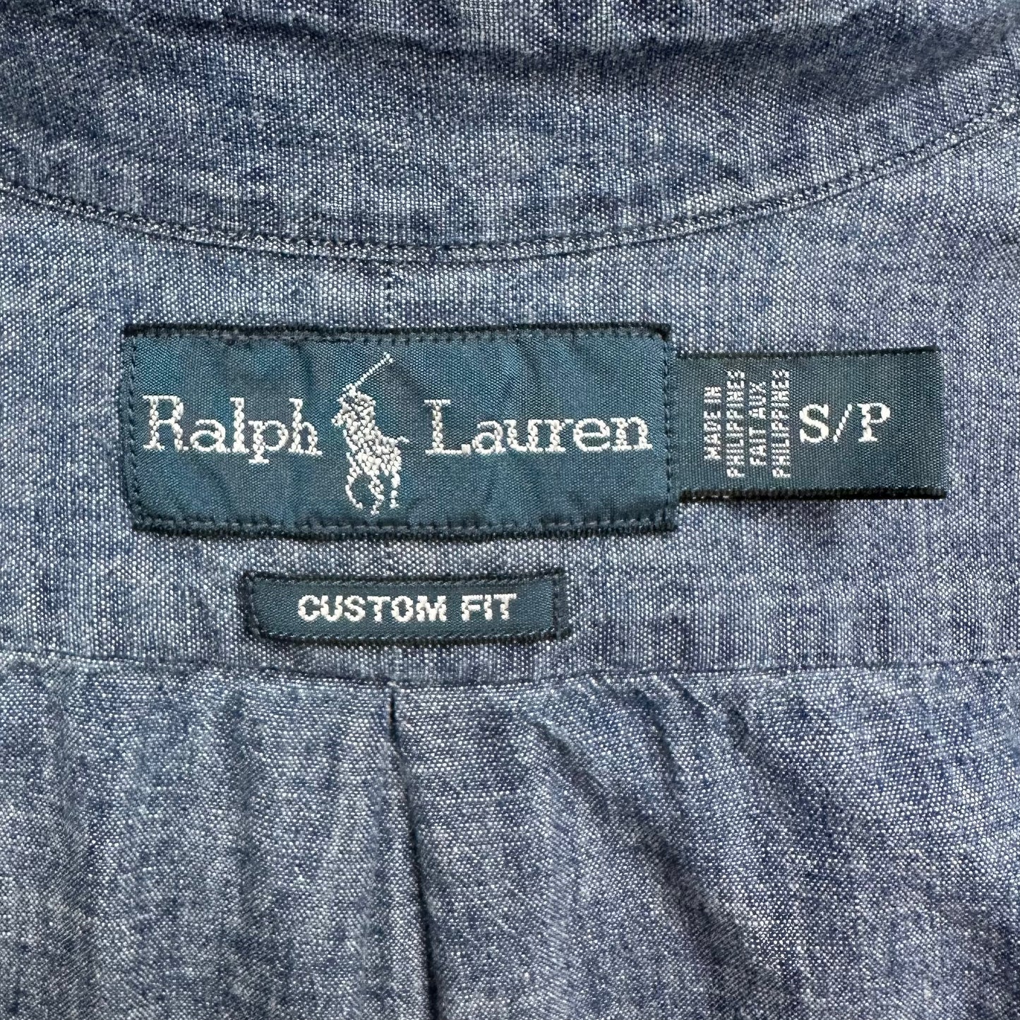 Camisa de jeans Polo Ralph Lauren 🏇🏼 color azul grisáceo Talla S Entalle Custom Fit