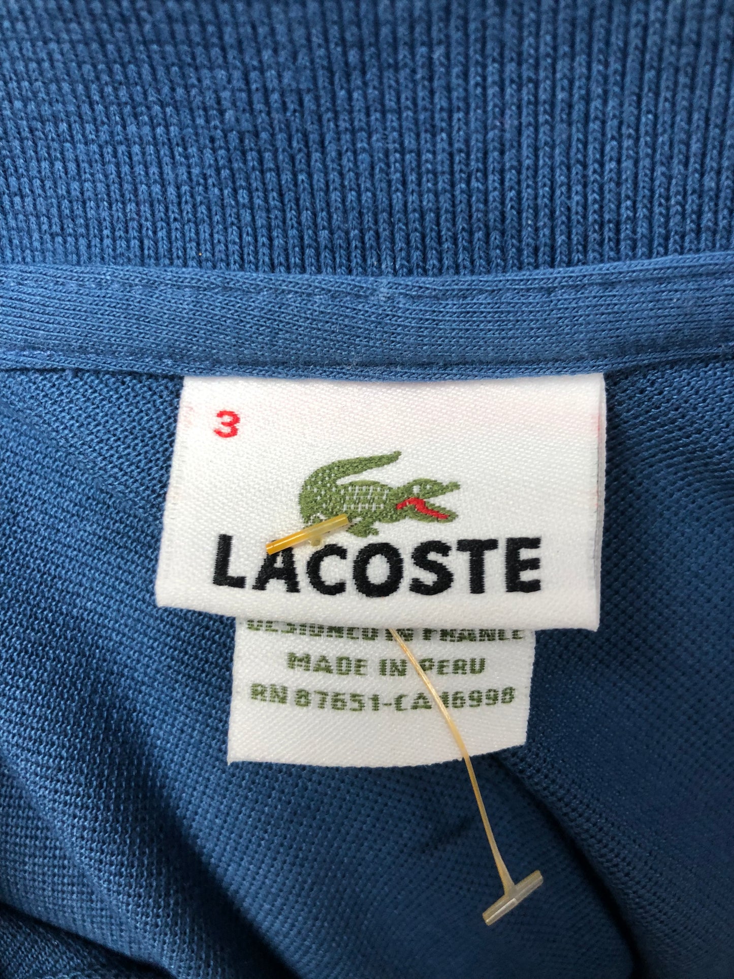 Camiseta Polo Lacoste 🐊 color azul navy Talla S Entalle Regular