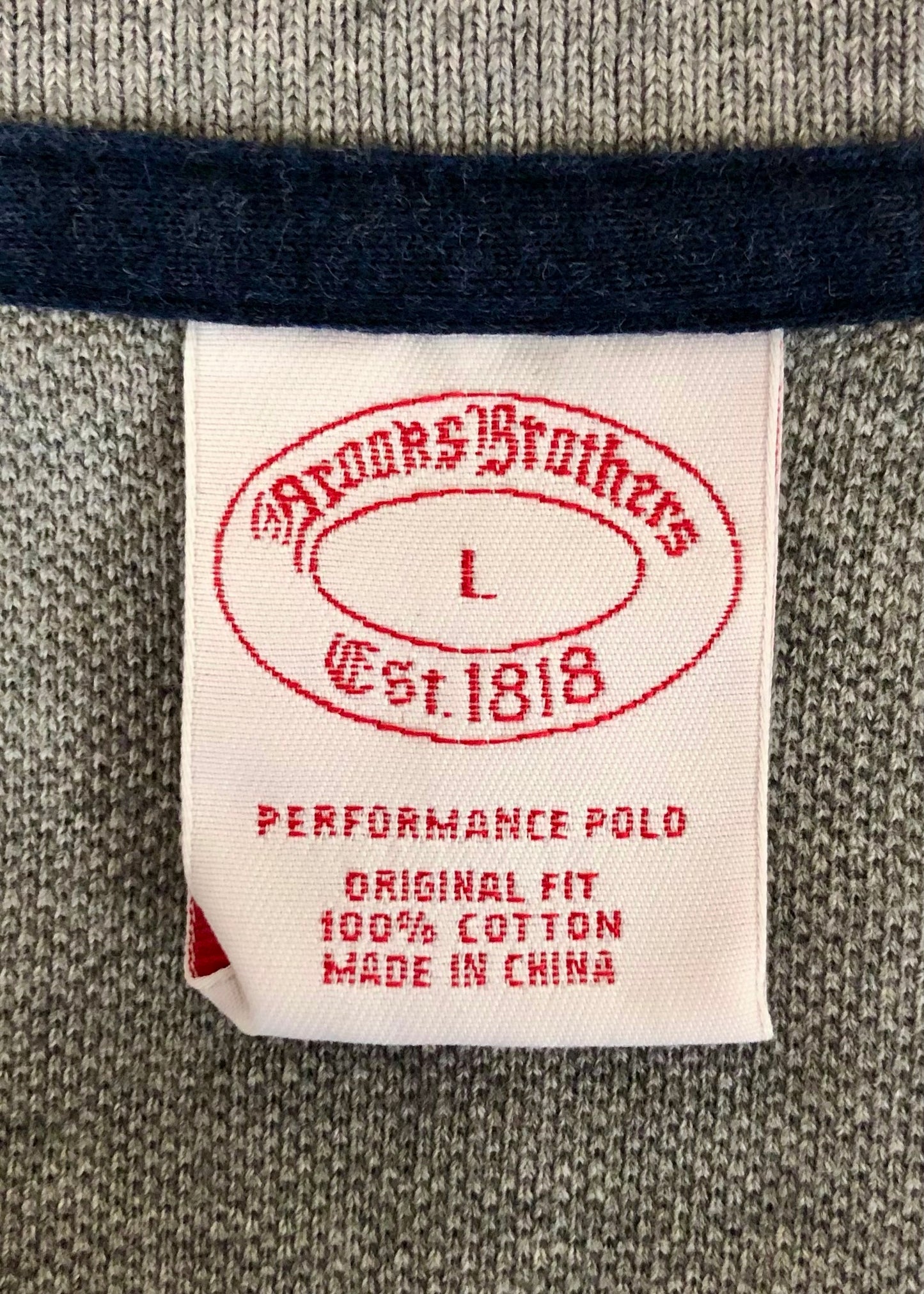 Camiseta Polo Brooks Brothers 🐑 color gris Talla L Entalle Regular