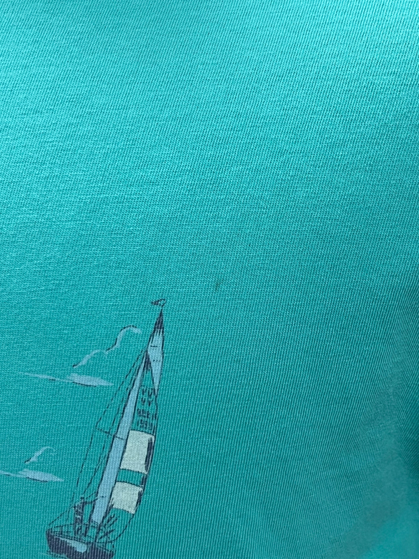 Camiseta cuello redondo Vineyard Vines 🐳 color turquesa con logo de velero Talla M (ver descripción)