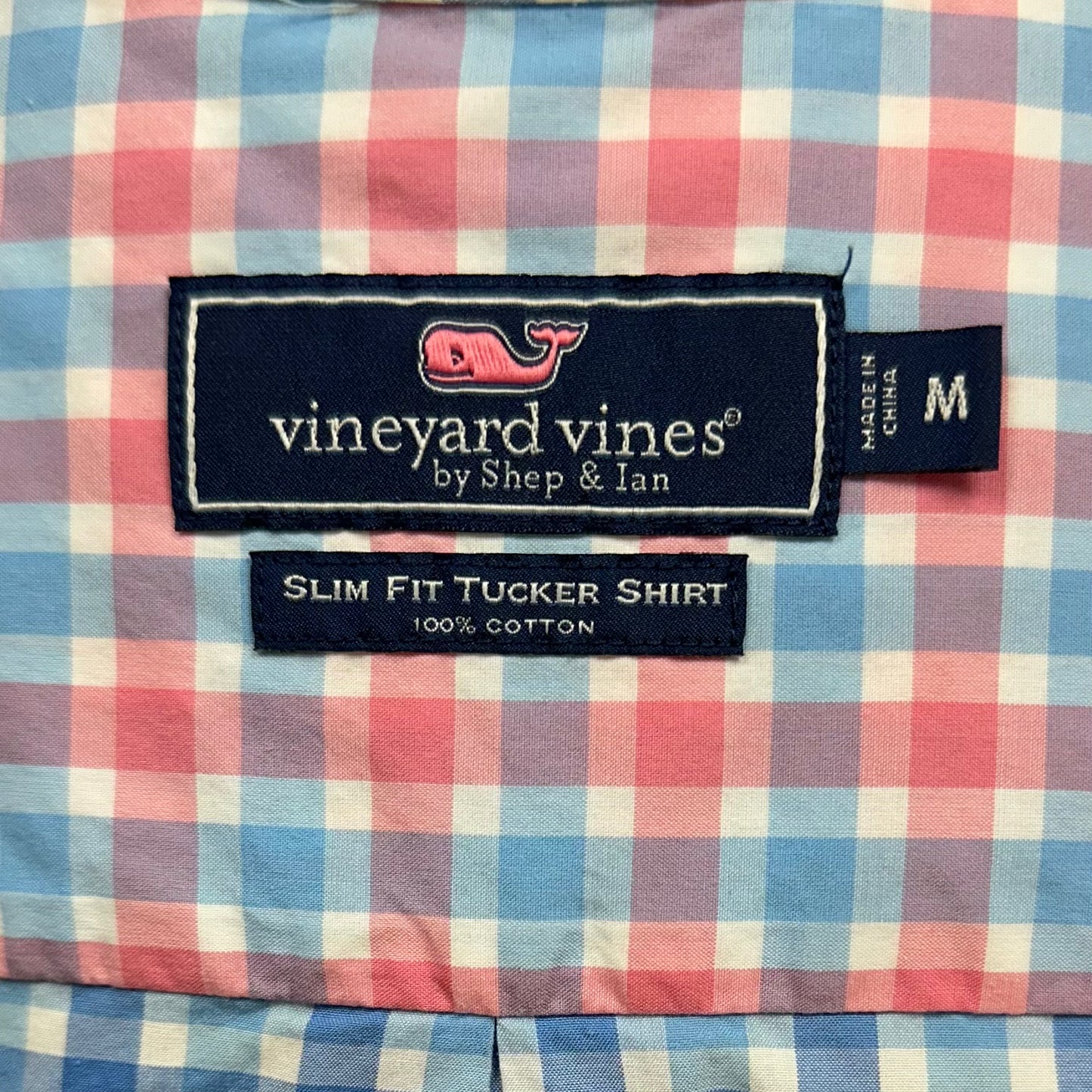 Camisa Vineyard Vines 🐳 de cuadros gingham multicolor Talla M Entalle Slim Fit