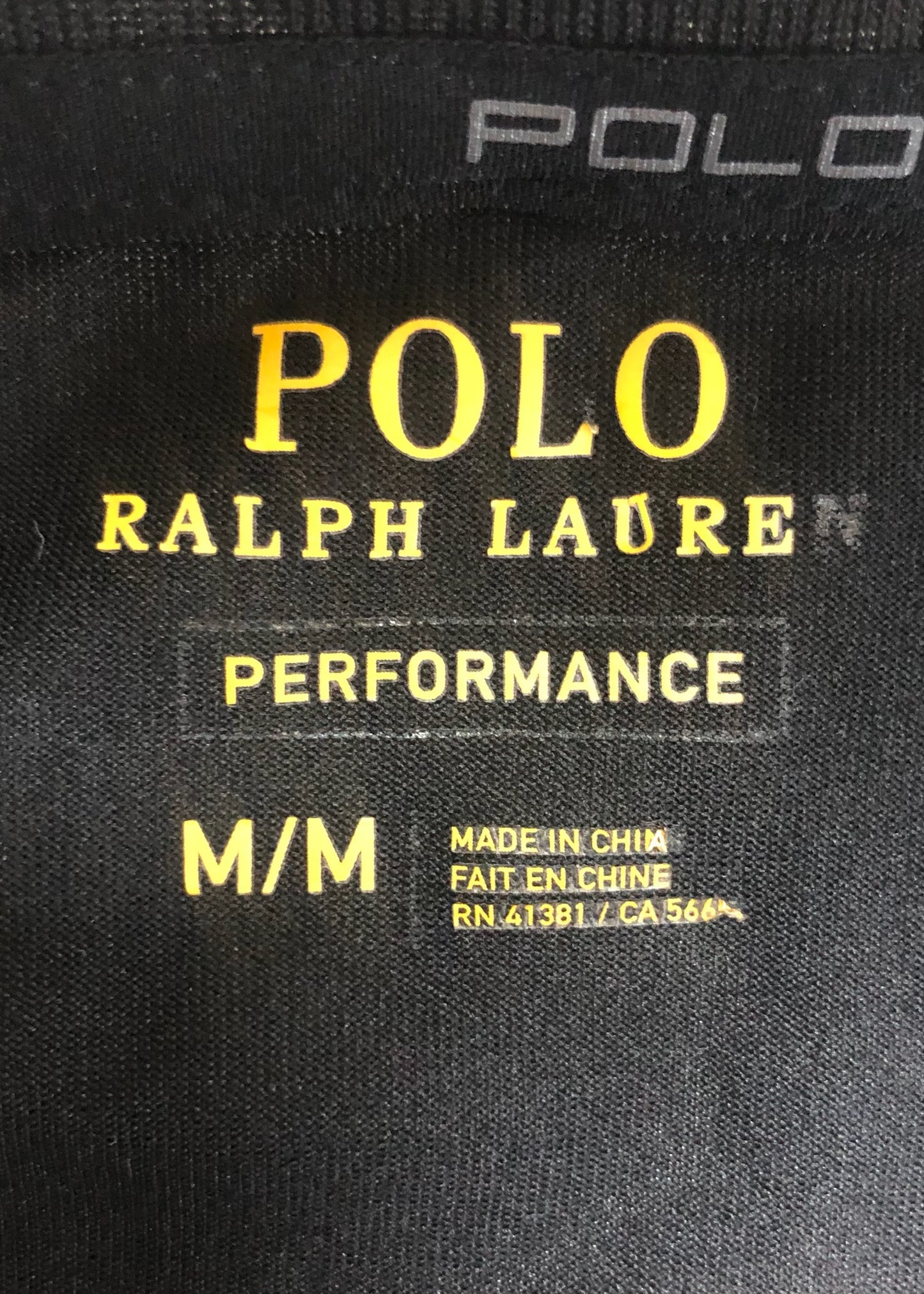 Camiseta cuello Redondo Polo Ralph Lauren 🏇🏼 Performance color negro Talla M Entalle Regular