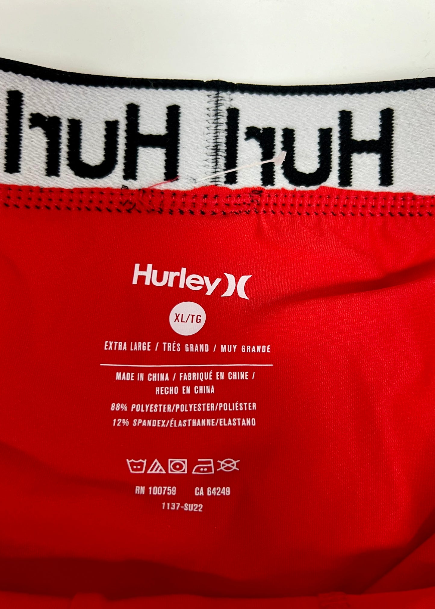 Boxers Briefs Hurley 🏄🏽♂️ Tela Performance color gris y naranja intenso Talla XL