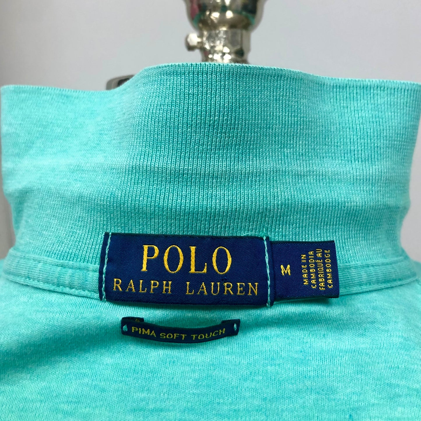 Camiseta Polo Ralph Lauren 🏇🏼 Pima color turquesa Talla S Entalle Clásico (ver descripción)