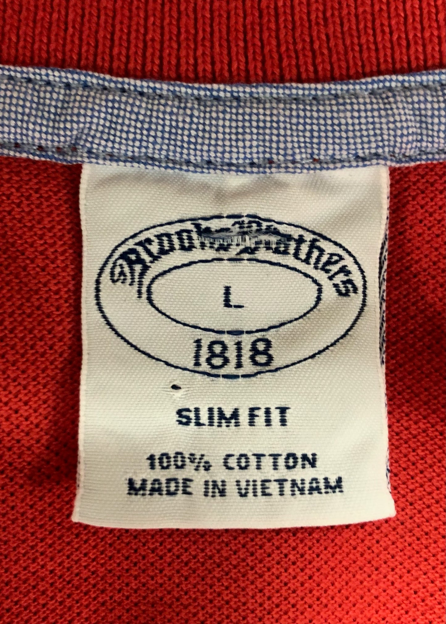 Camiseta Polo Brooks Brothers 🐑 color naranja rojizo Talla L Entalle Slim Fit