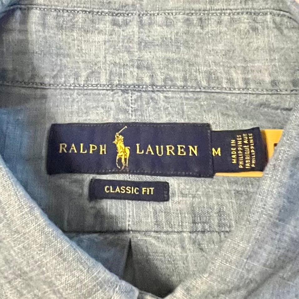 Camisa de botones Polo Ralph Lauren 🏇🏼 de jeans en color Celeste Talla M Entalle Clásico