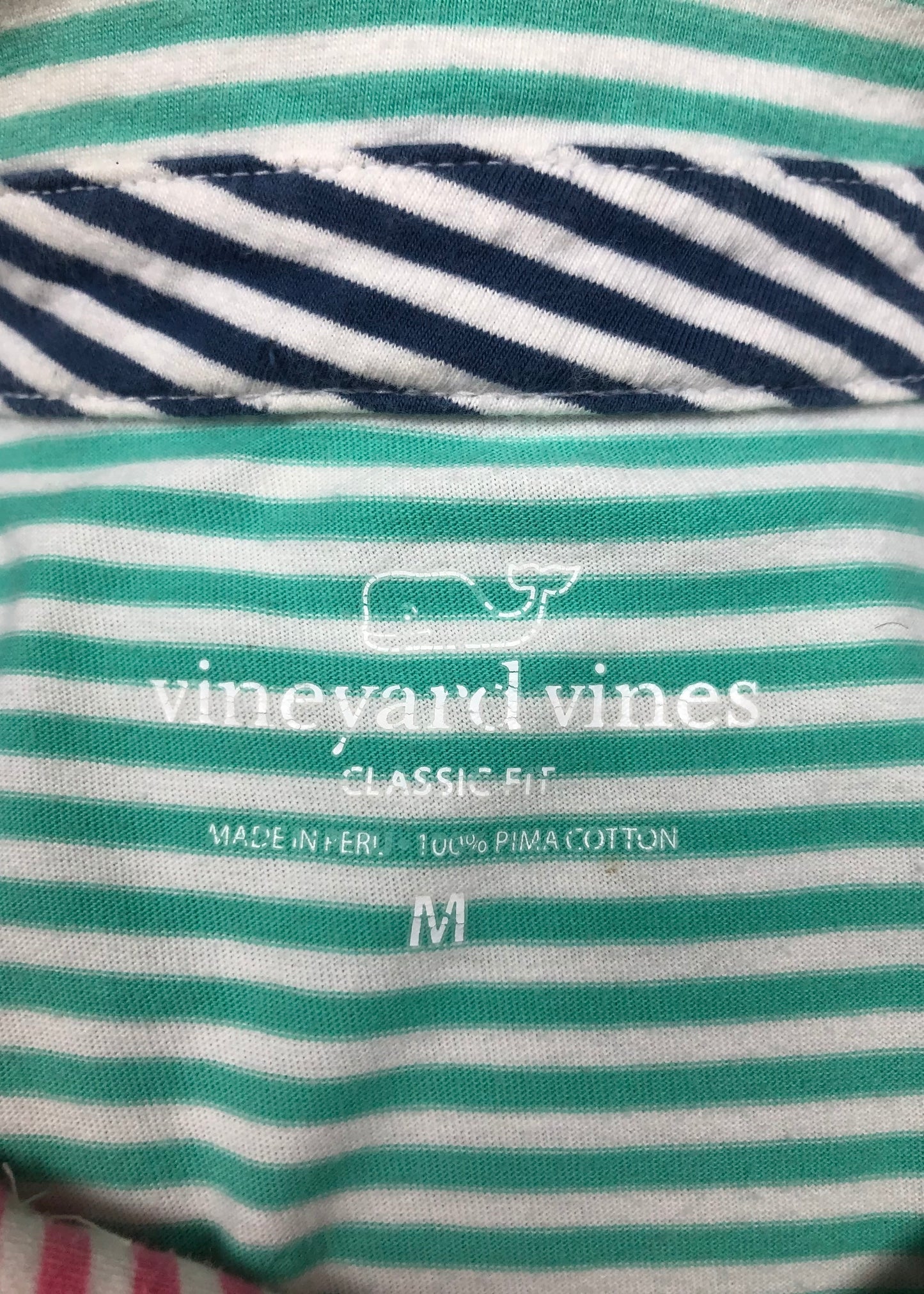 Camiseta Polo Vineyard Vines 🐳 con diseño de rayas multicolor Talla M Entalle Clásico