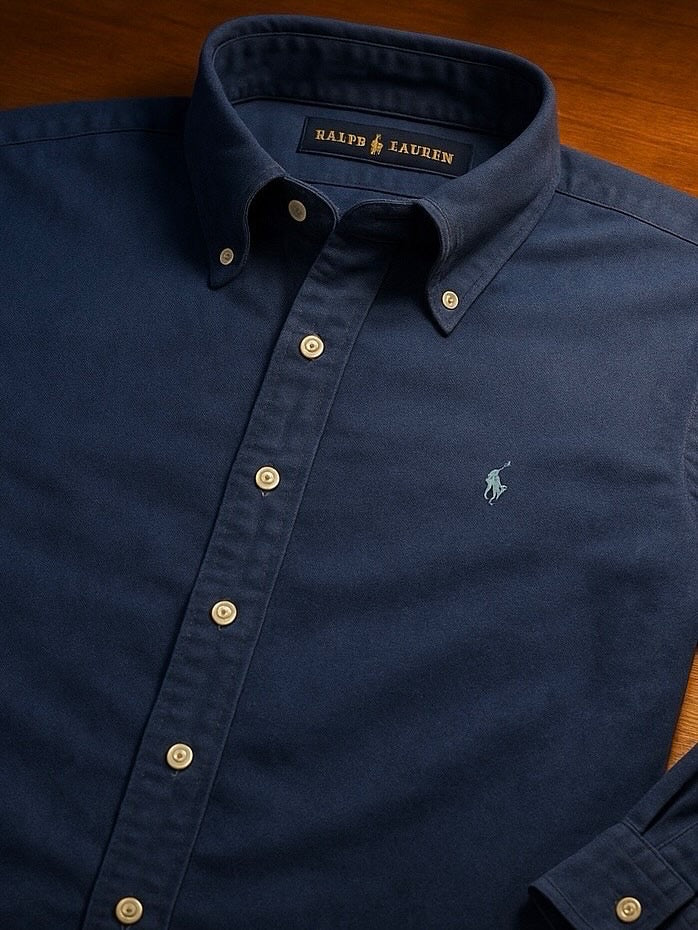 Camisa Polo Ralph Lauren 🏇🏼 con color Azul navy Talla L Entalle Slim Fit