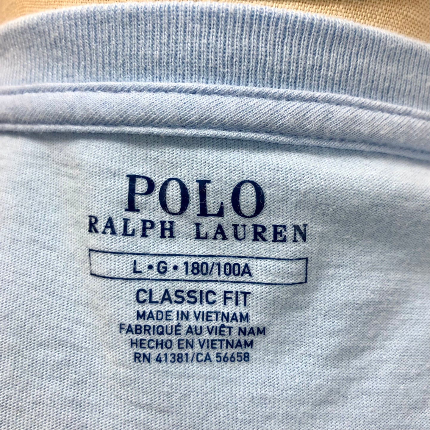 Camiseta cuello redondo Polo Ralph Lauren 🏇🏼 color celeste Talla L Entalle Clásico