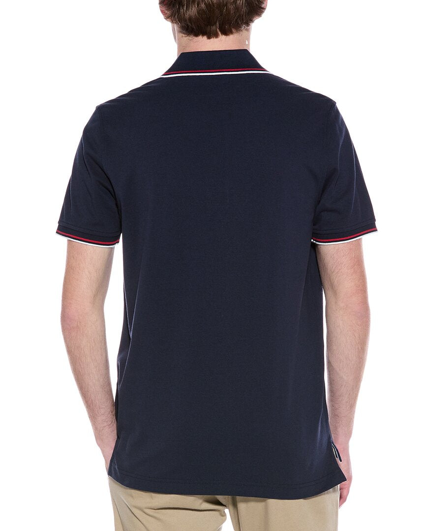 Camiseta Polo Brooks Brothers 🐑 color azul navy con diseño en cuello Talla XXL Entalle Slim Fit