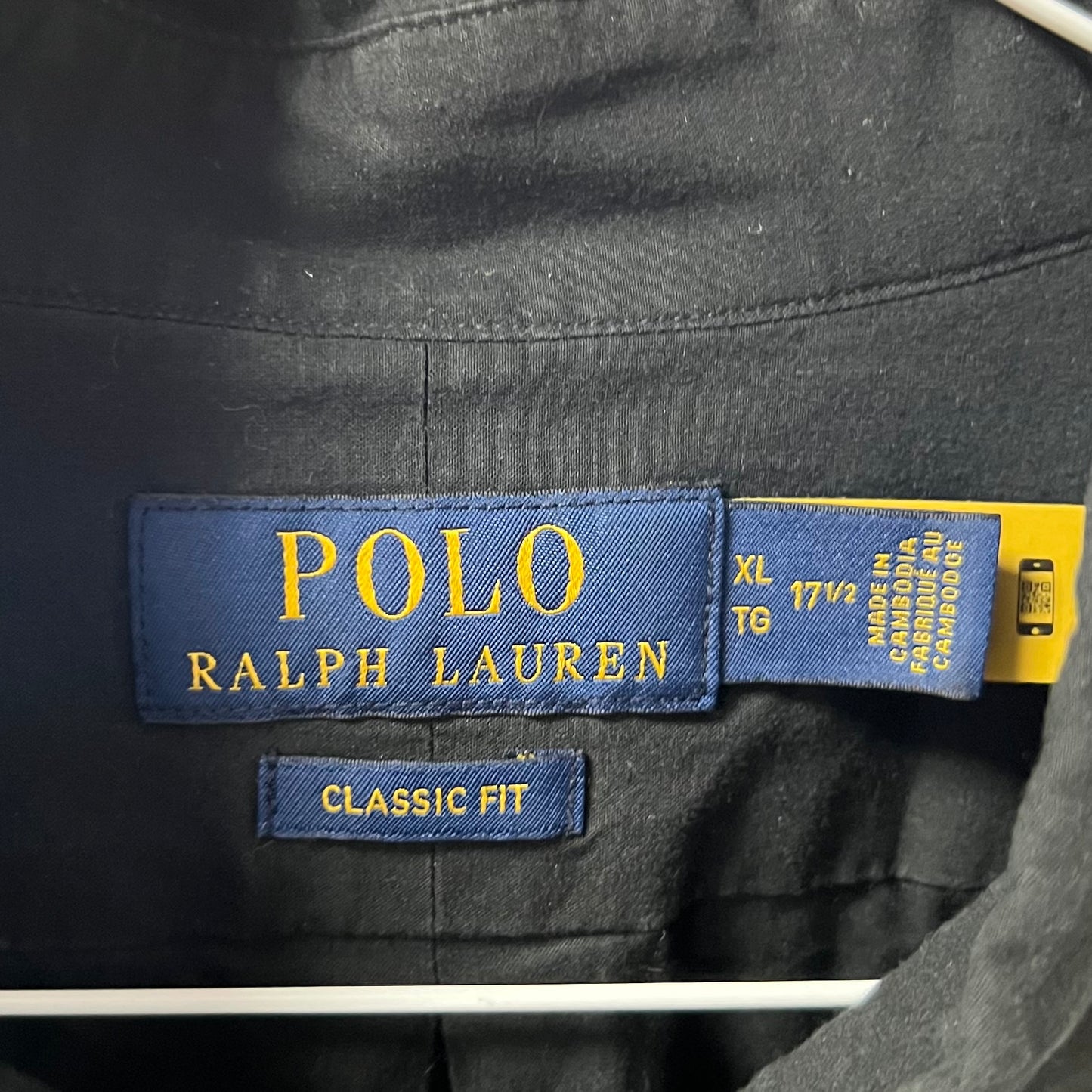 Camisa de botones Polo Ralph Lauren 🏇🏼 en color negro Talla XL Entalle Clásico