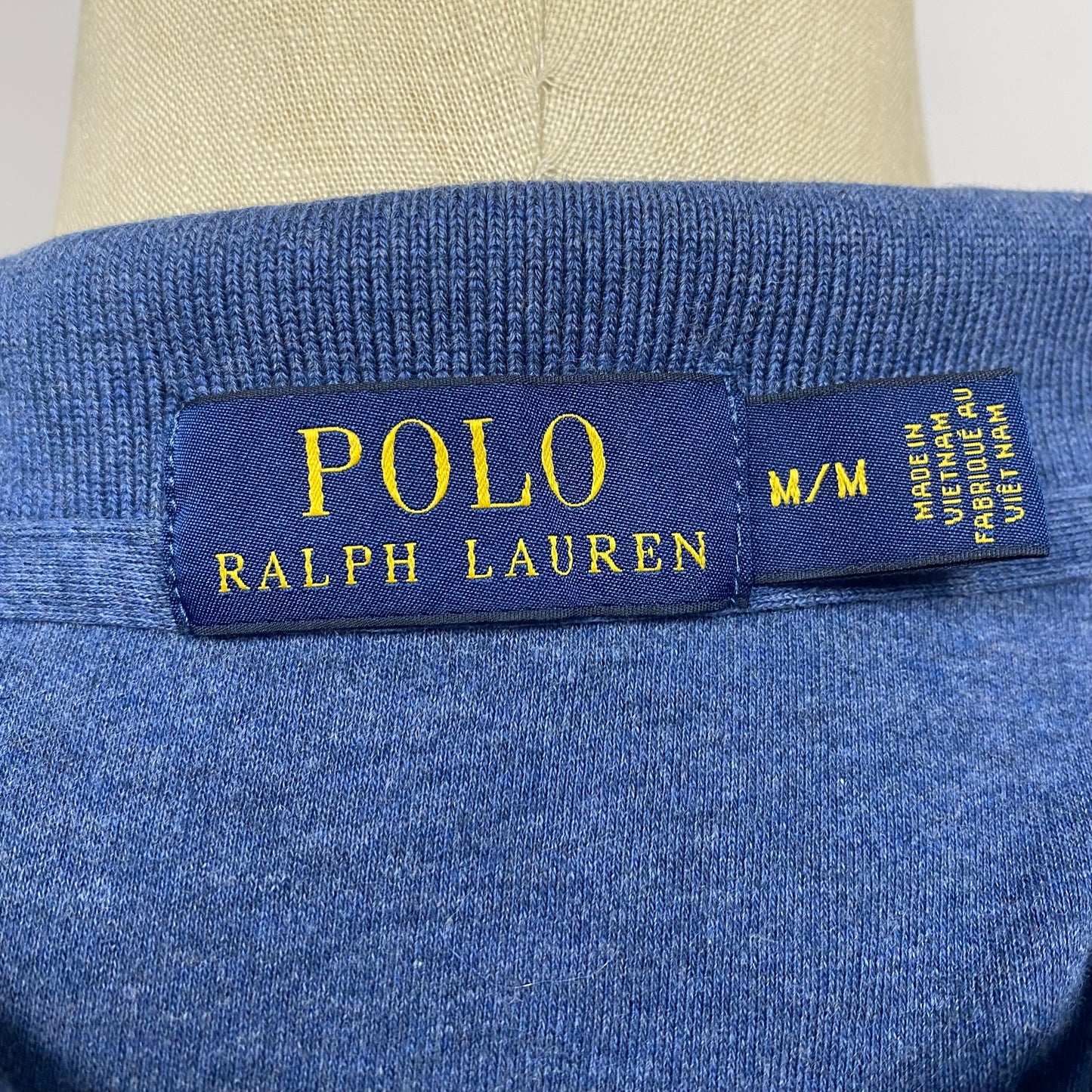 Camiseta Polo Ralph Lauren 🏇🏼 color azul grisáceo manga large Talla M Entalle Regular