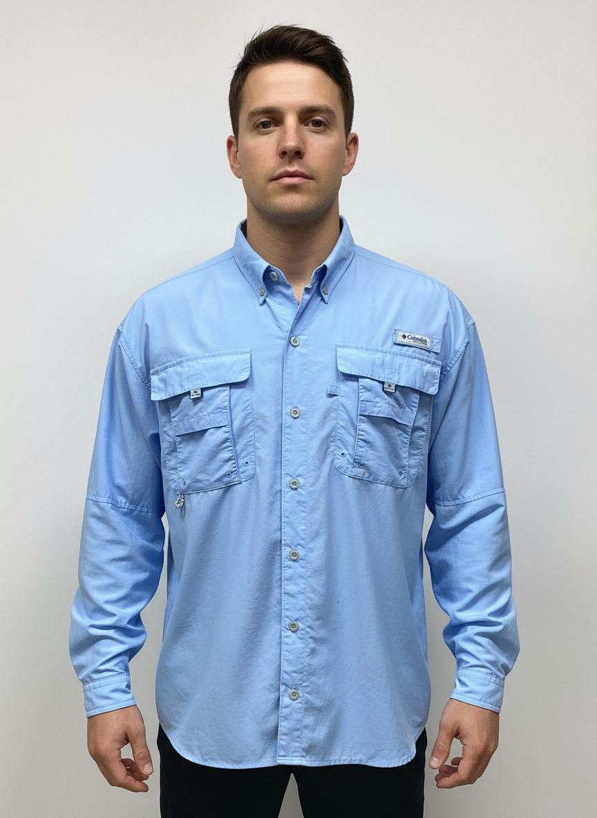 Camisas Manga Larga Verano Camisa Pesca Columbia Bahama II - Manga Larga, UPF 30, Secado Rápido, Talla M Camisa Protección Solar