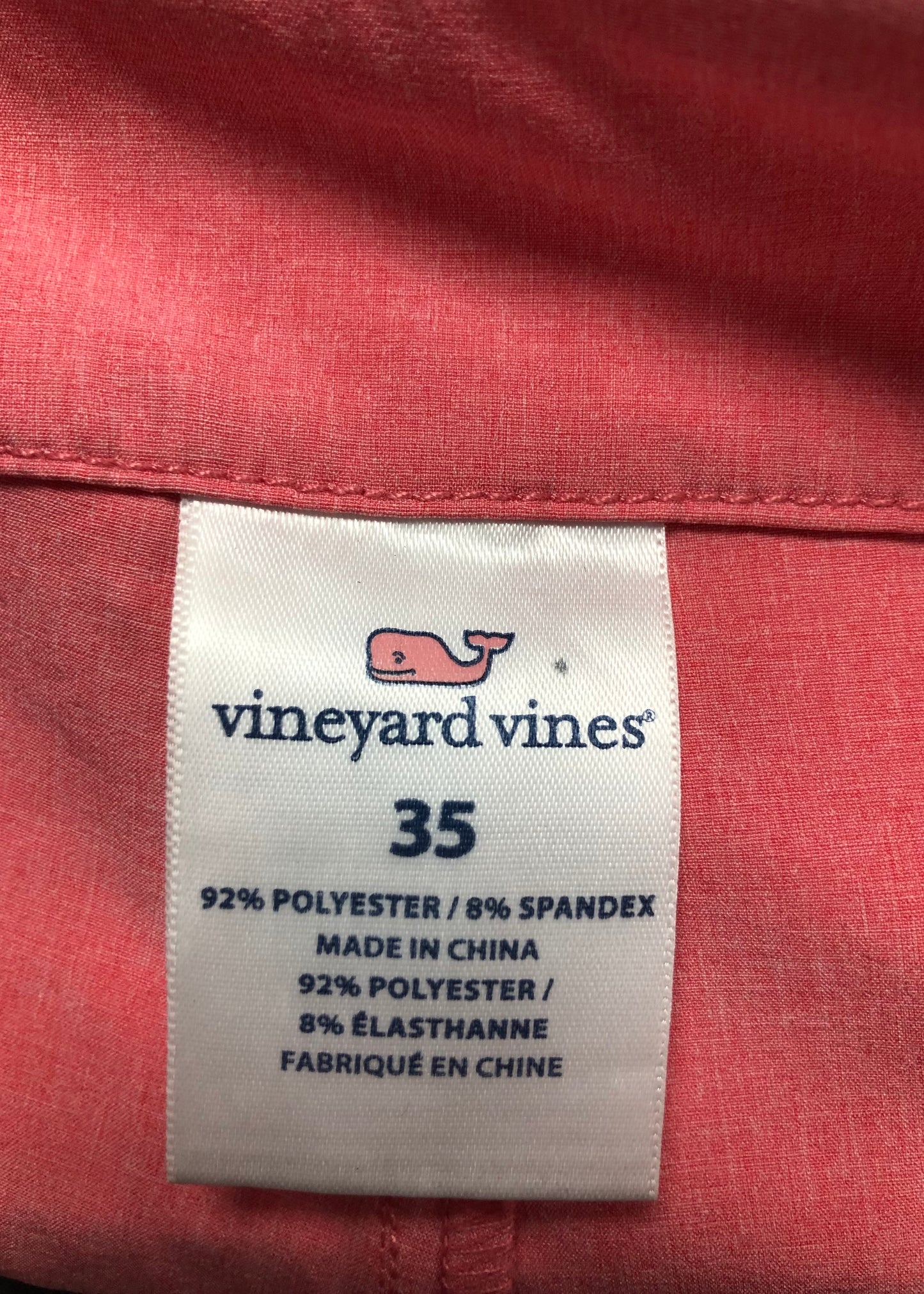 Short de baño Vineyard Vines 🐳 en color rosado Talla 35 (L)
