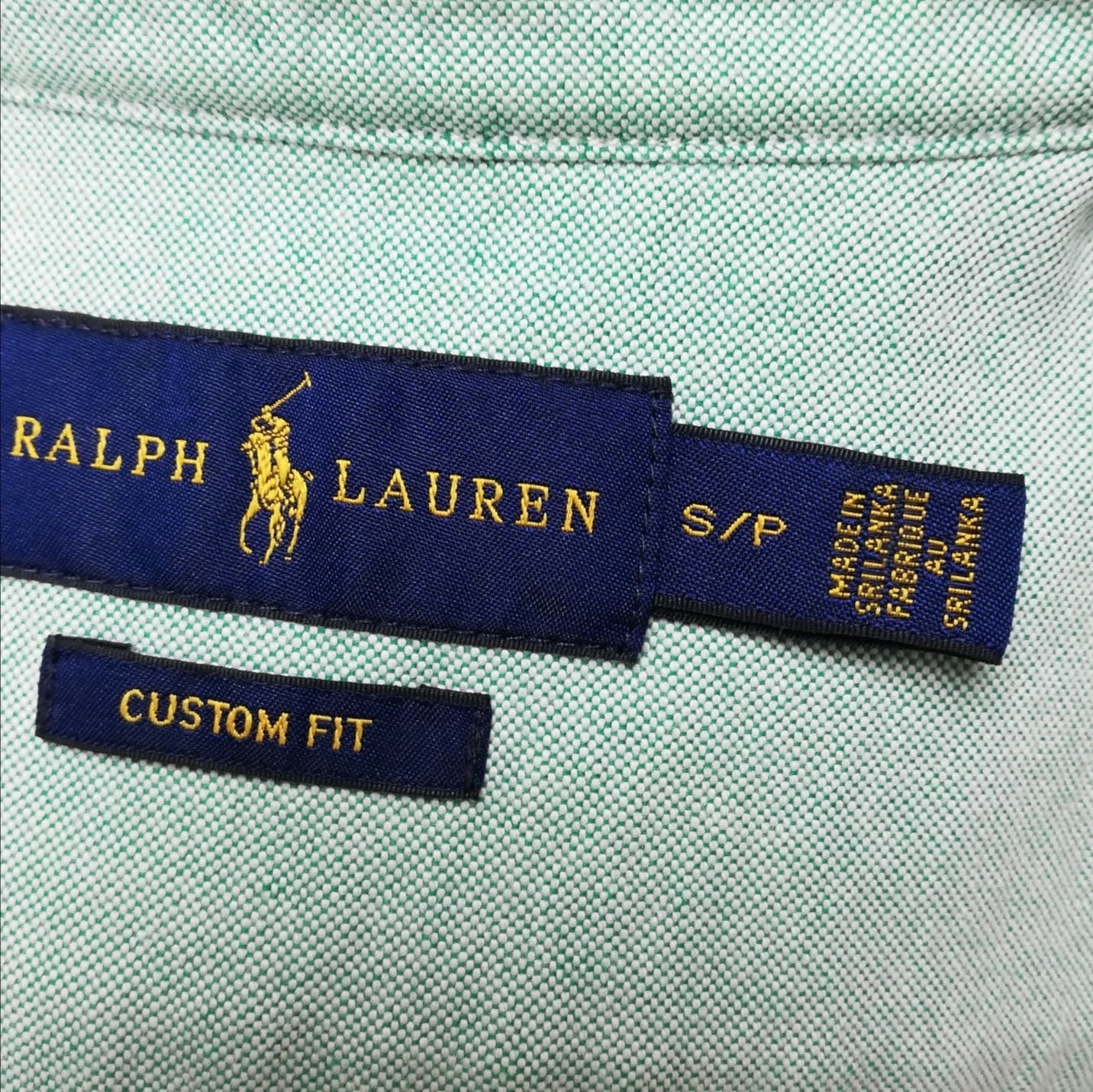 Camisa de mujer Polo Ralph Lauren 🏇🏼 Oxford en color verde claro Talla S Entalle Custom Fit
