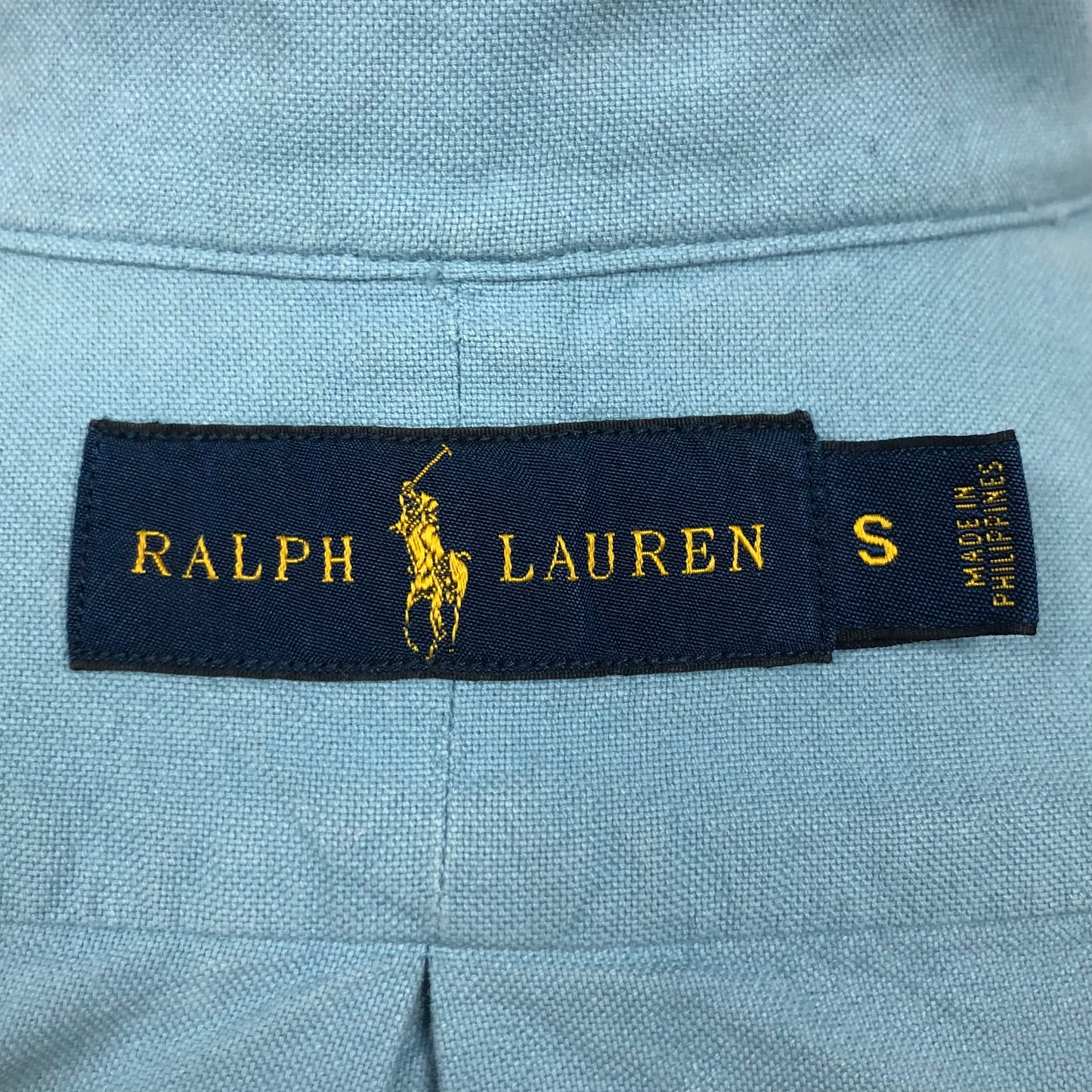 Camisa de botones Polo Ralph Lauren 🏇🏼 Oxford en color celeste oscuro Talla S Entalle regular
