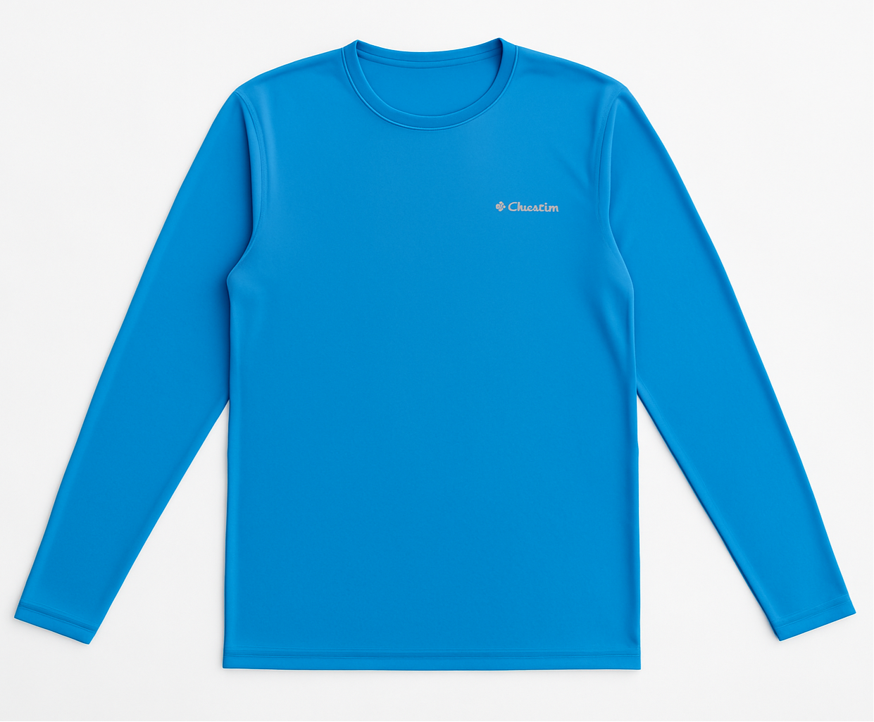 Camiseta cuello redondo Columbia 🔷 color azul manga larga Talla S