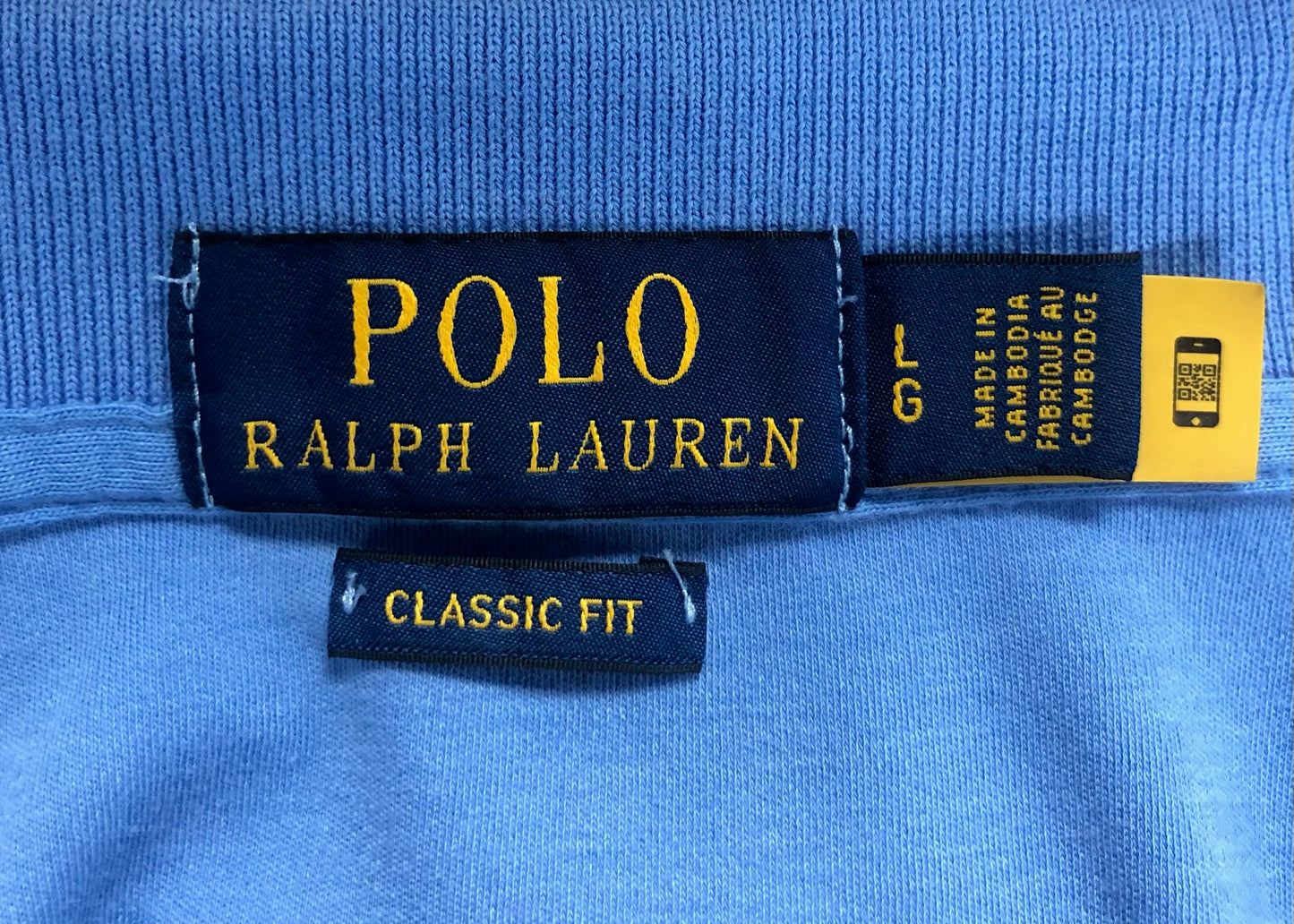 Camiseta Polo Ralph Lauren 🏇🏼 Pima color Celeste Talla L Entalle Clásico