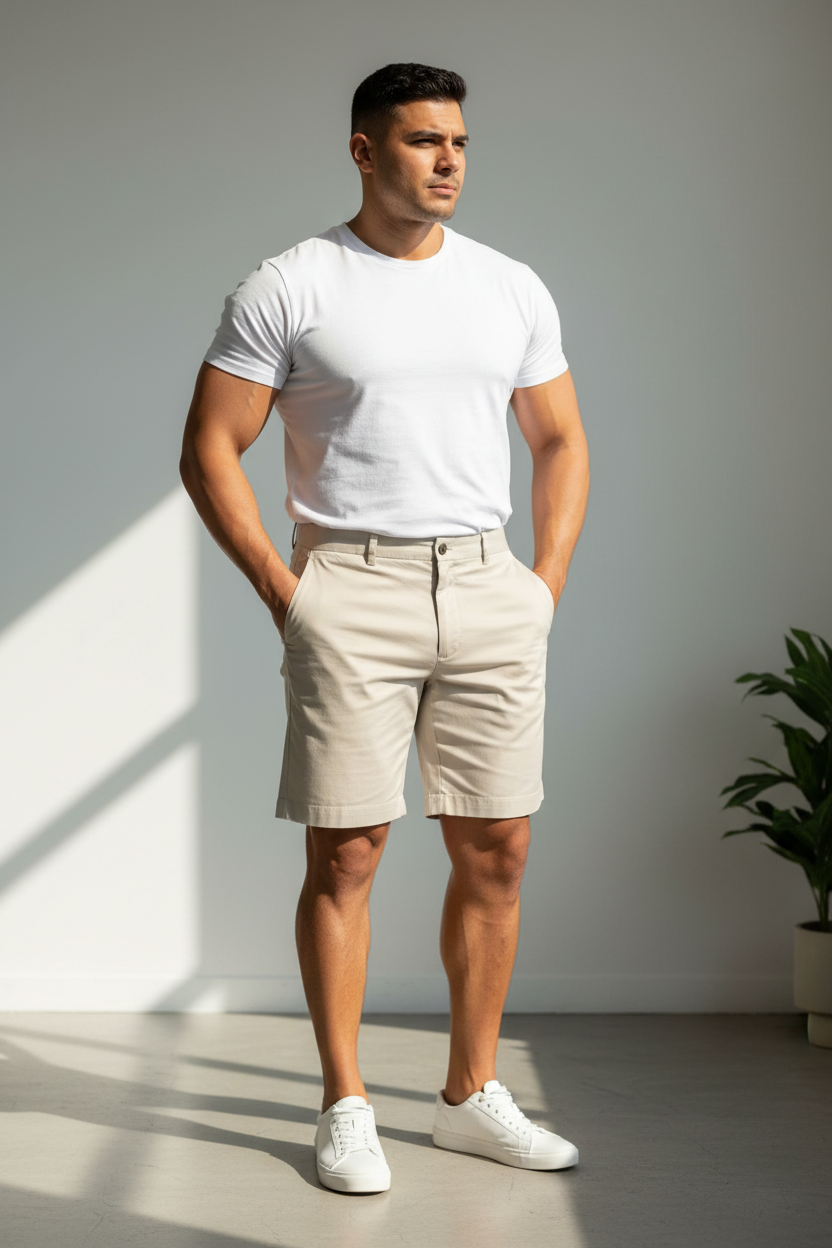 Short Casual Brooks Brothers 🐑 color Kaki claro talla 32