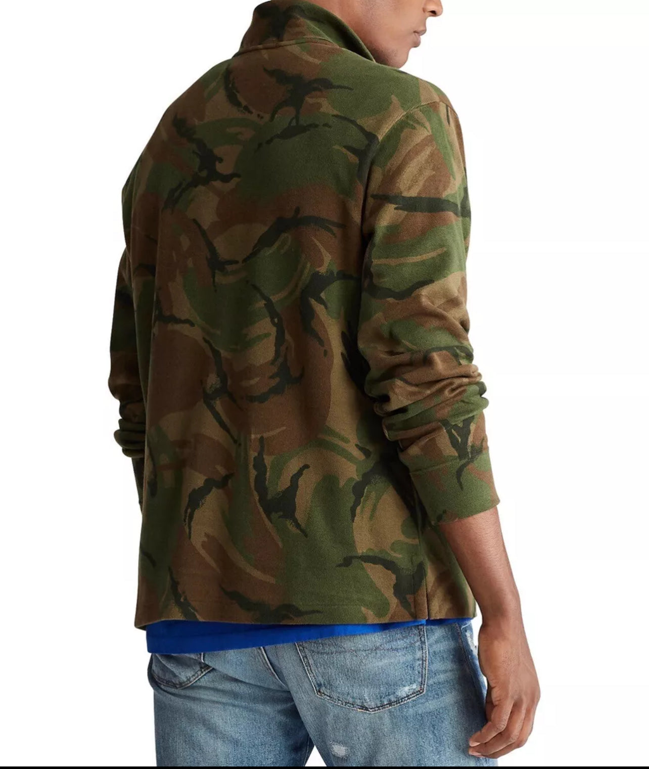 Sueter Jersey de niño con diseño de camouflage con logo negro Polo Ralph Lauren 🏇🏼 Talla L